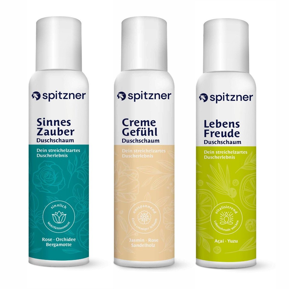 Spitzner Duschschaum Spitzner Wohlfühlen Duschschaum Set (3 x 150ml)