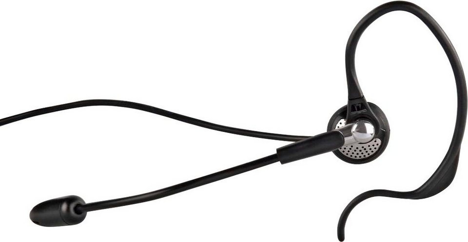 Hama Ohrbügel Headset für schnurlose Telefone, 2,5-mm-Klinke Headset,  Flexibler Mikrofonarm erlaubt eine angenehme und optimale Positionierung
