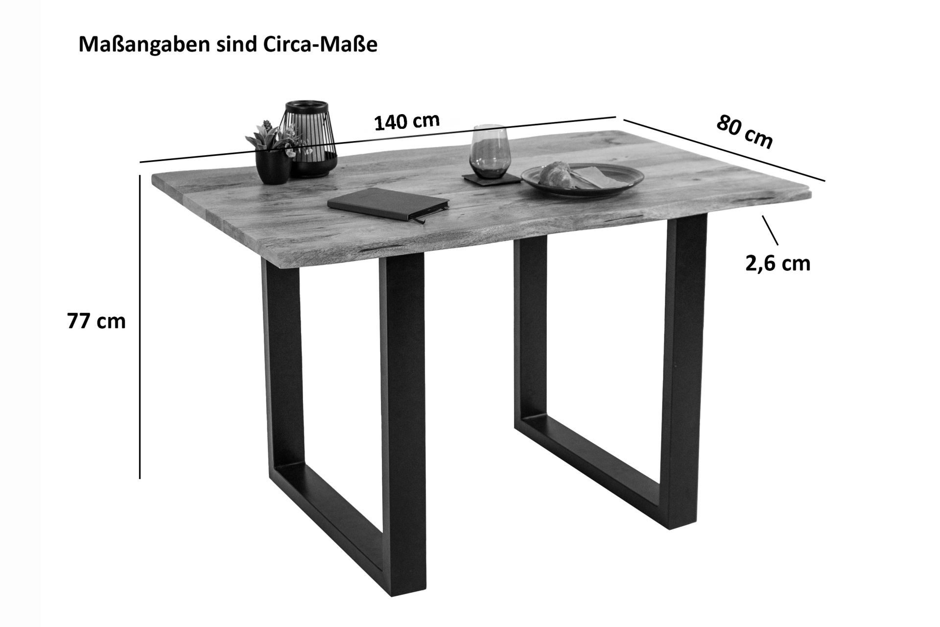 SAM® Baumkantentisch Panther, Mangoholz, Baumkante, verschiedene günstig online kaufen