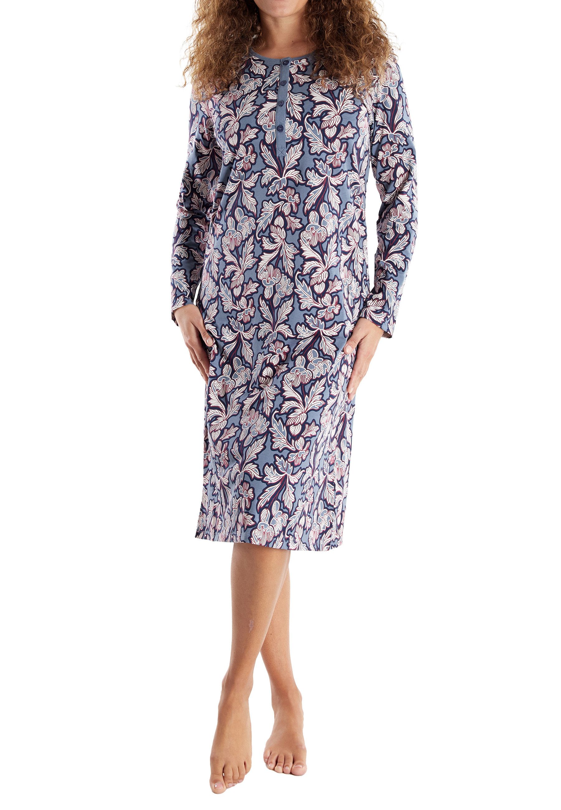 GÖTZBURG Nachthemd Chania mit Rundhalsausschnitt, lange Ärmel, Knöpfe