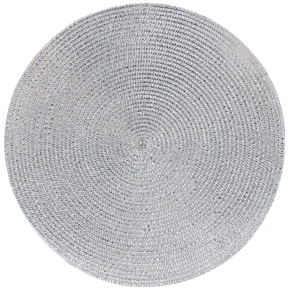 Platzset Tischset GLAM silber Tischunterlage als Tischdeko