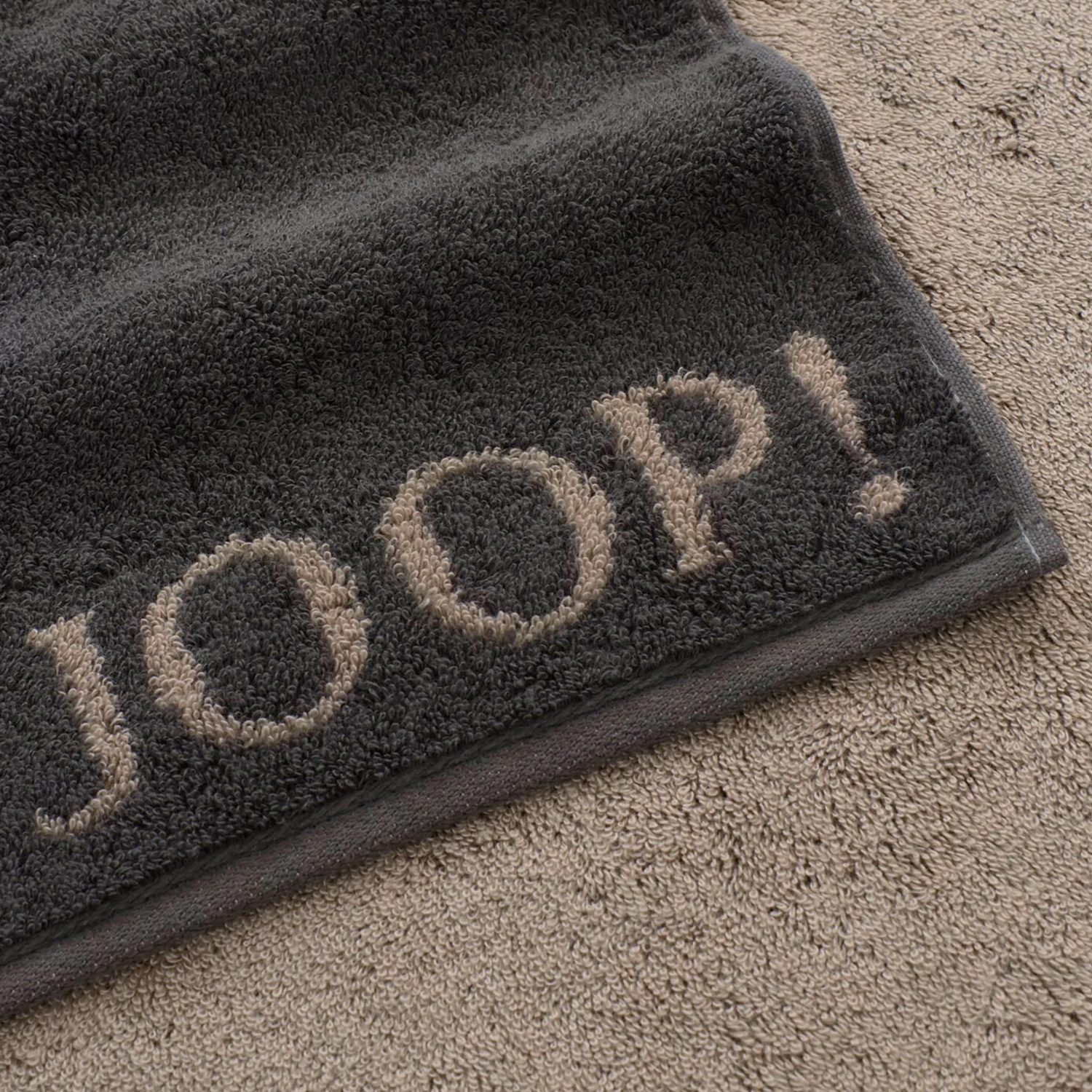 JOOP! Handtuch 2 Stück Joop! Gästetuch Classic 1720-73 schiefer 30x50, Walkfrottier (2-St), Baumwolle