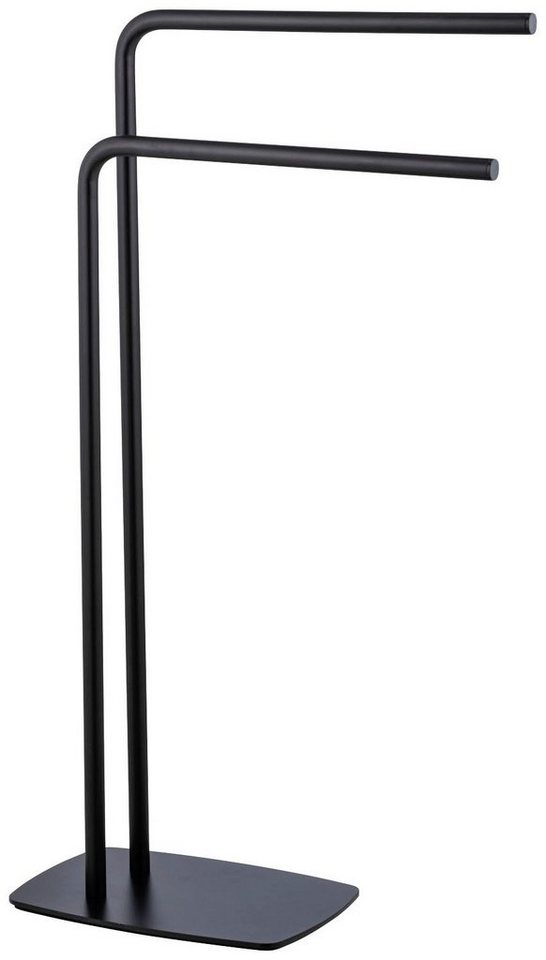 WENKO Handtuchständer Iria, mit 2 Handtuchstangen, Mit hochwertiger,  schwerer Bodenplatte für einen sicheren Stand