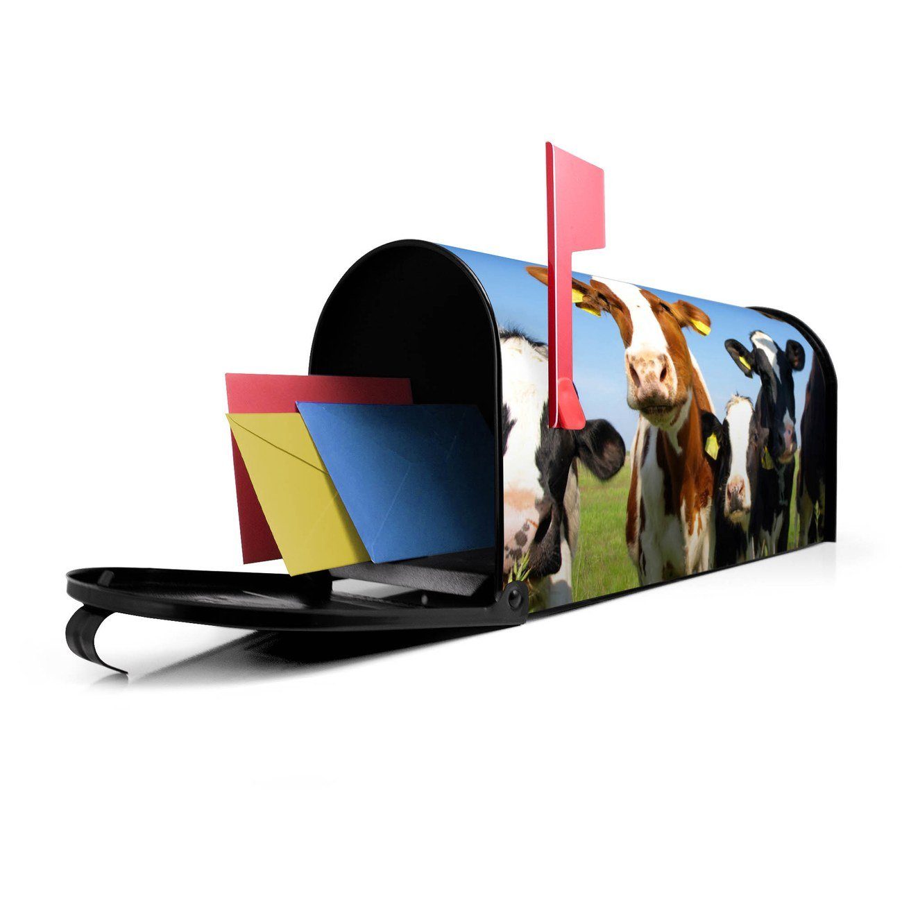 x aus cm Mailbox 17 (Amerikanischer USA), 22 Briefkasten banjado original x schwarz Briefkasten, Amerikanischer Mississippi Kühe 51