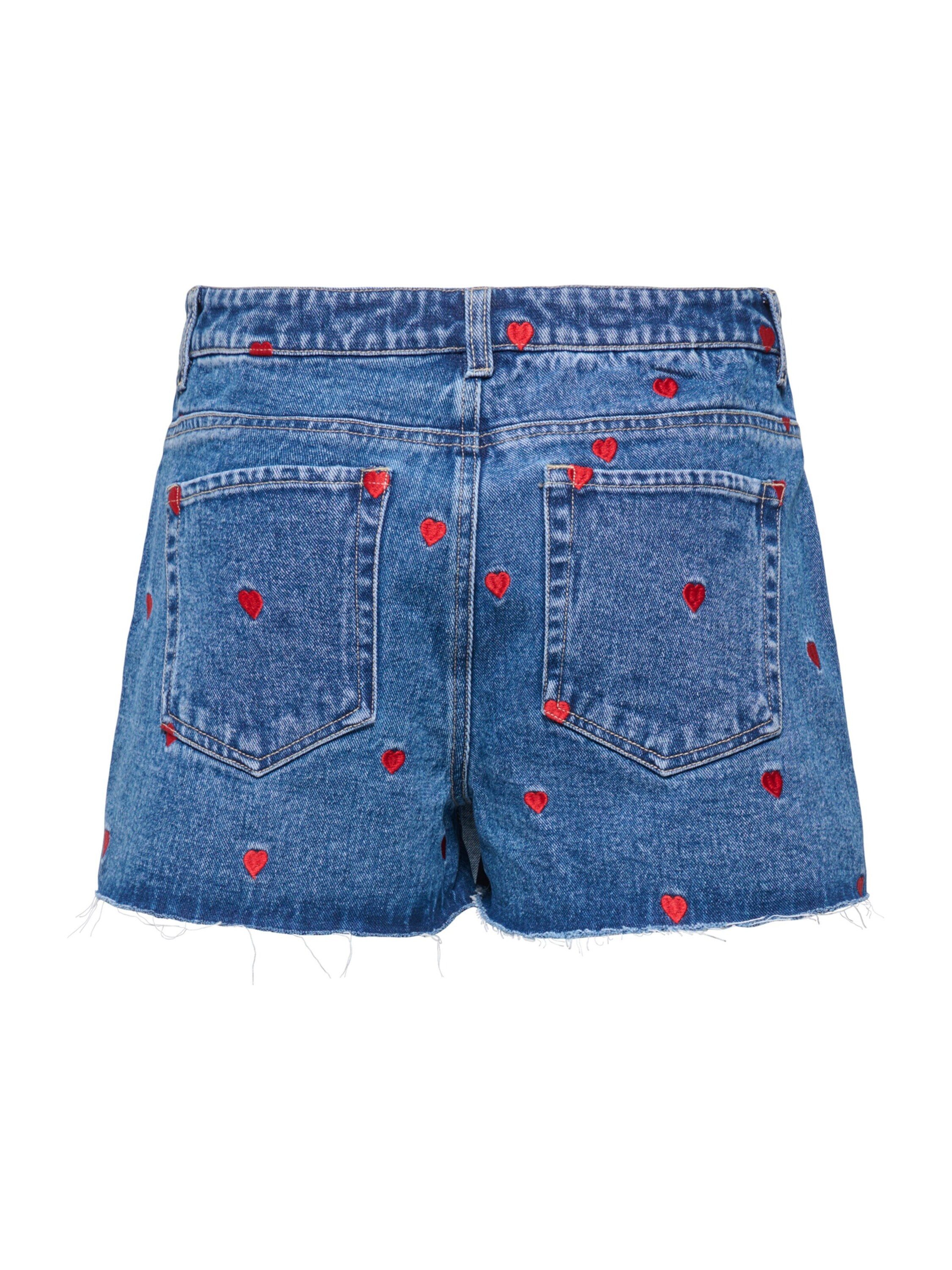 ONLY Jeansshorts ONLTEXAS (1-tlg) Stickerei