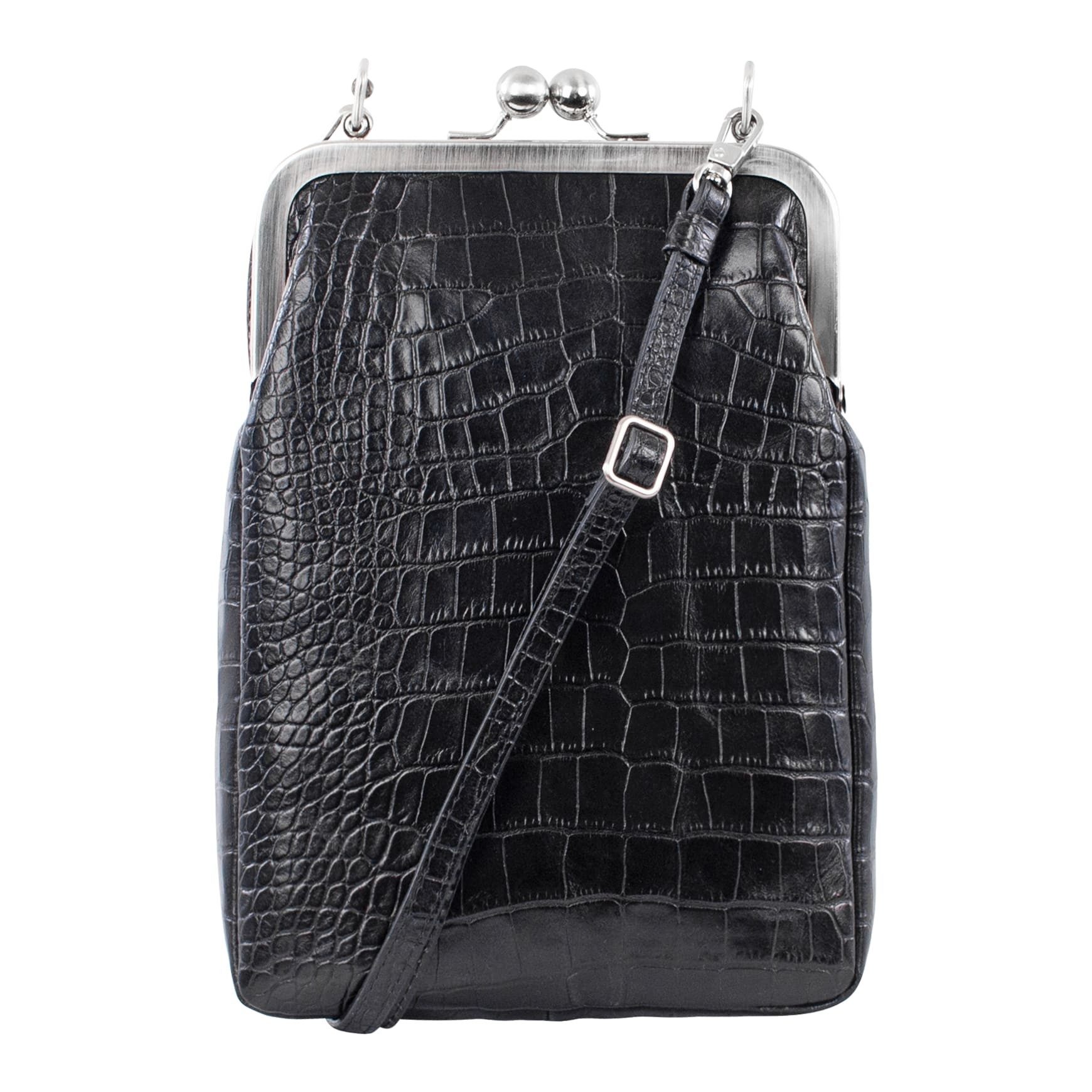 Schultertasche MILA  Elegante Damen Bügeltasche aus italienischem Leder
