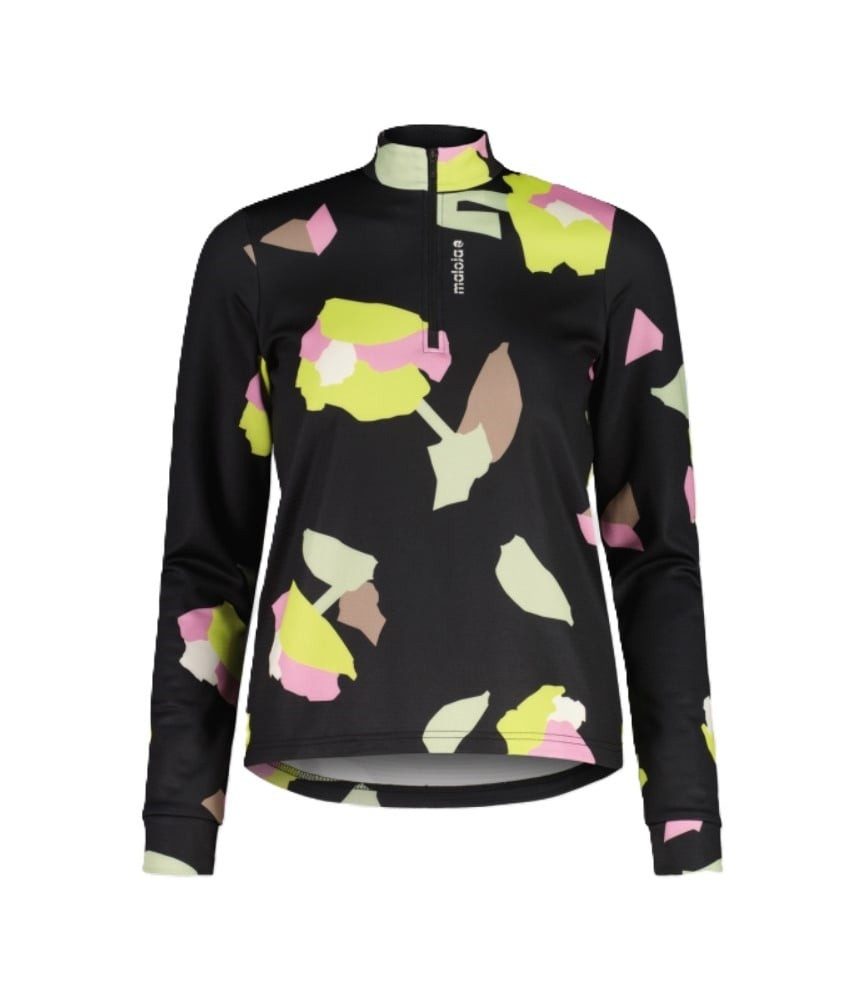 Maloja Langarmshirt SawangM Adventure Midlayer Shirt (warm, 4-Wege-Stretch) schwarz/bunt