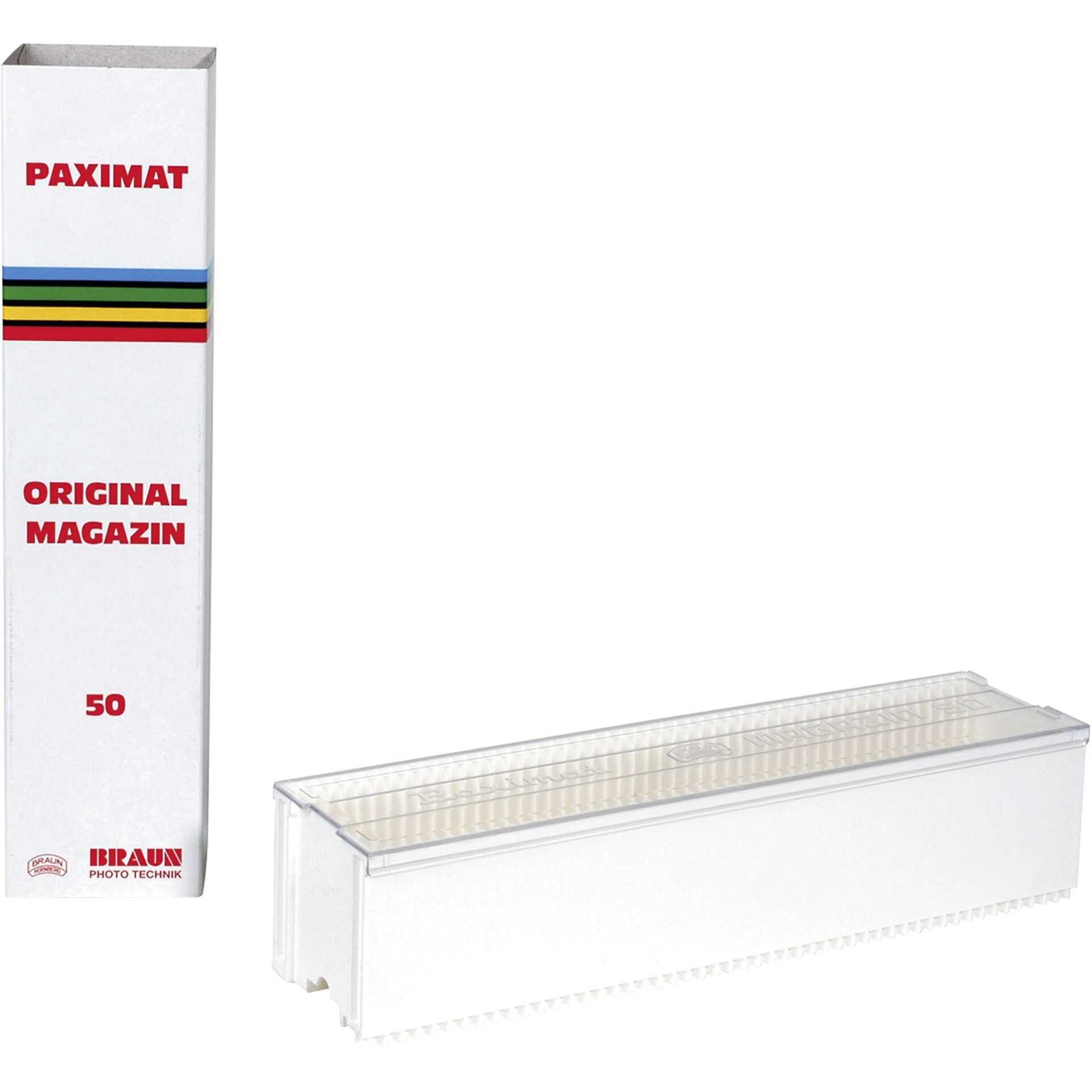 Braun Phototechnik Aufbewahrungsdose 1 Braun Paximat Magazin 50 weiß