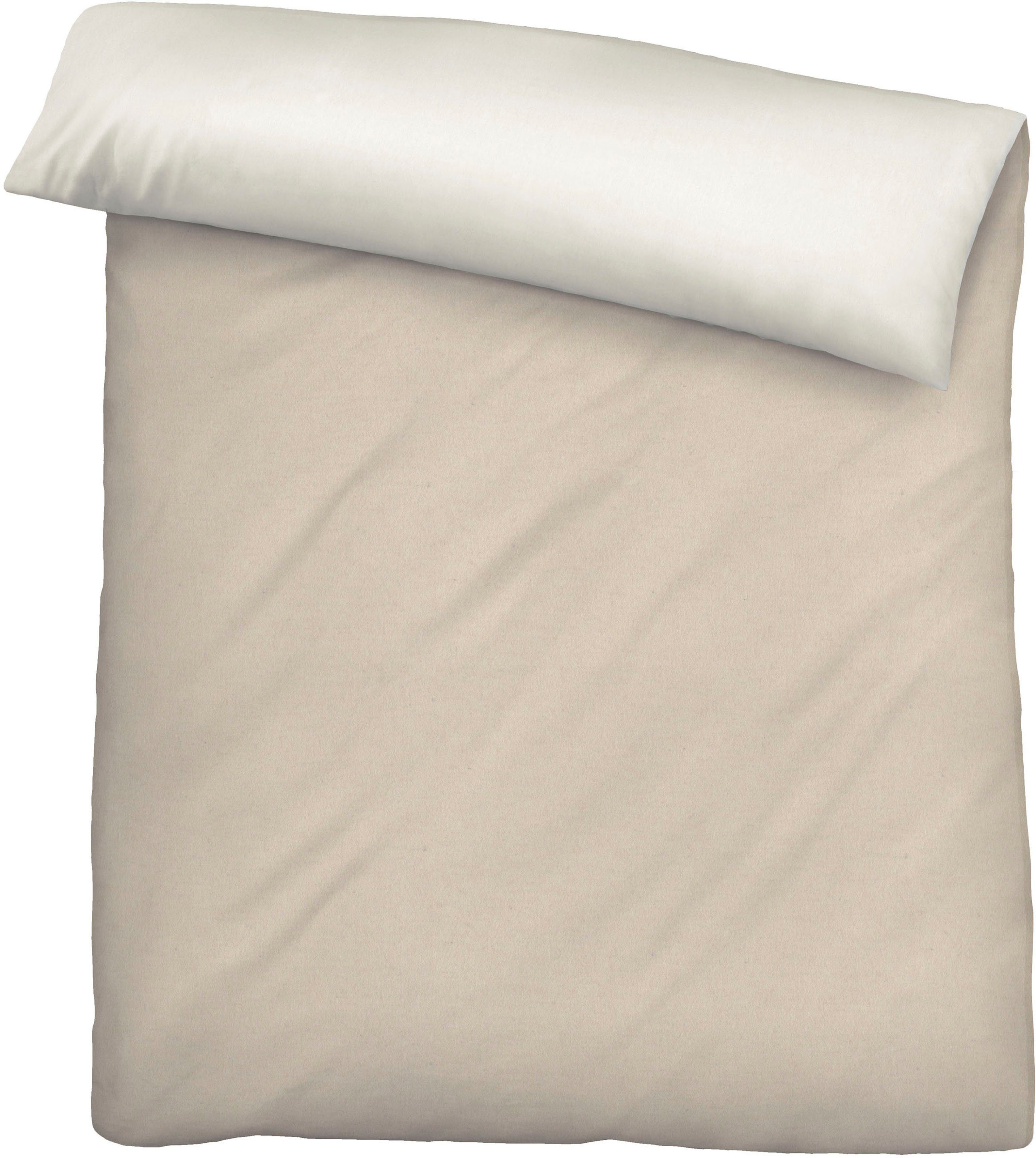 Biberna Wendebettwäsche 0840500 HERMAL Premium Biber Melange-Flanell Bettwäsche 100% Baumwolle, Flanell, 2 teilig, Biber, wärmend & weich, Reißverschluss, ab Gr – Bild 4 von 5