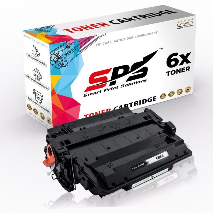 SPS Tonerkartusche Kompatibel für HP Laserjet Enterprise P3015DN 55X (6er Pack)