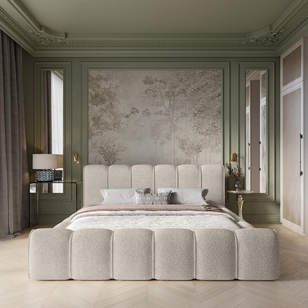 Compleo Polsterbett Schlafzimmerbett, luxuriöses Bett, Designermöbel, günstig online kaufen