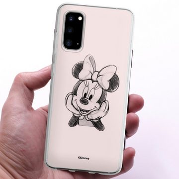 DeinDesign Handyhülle Minnie Mouse Offizielles Lizenzprodukt Disney Minnie Posing Sitting, Samsung Galaxy S20 Silikon Hülle Bumper Case Handy Schutzhülle