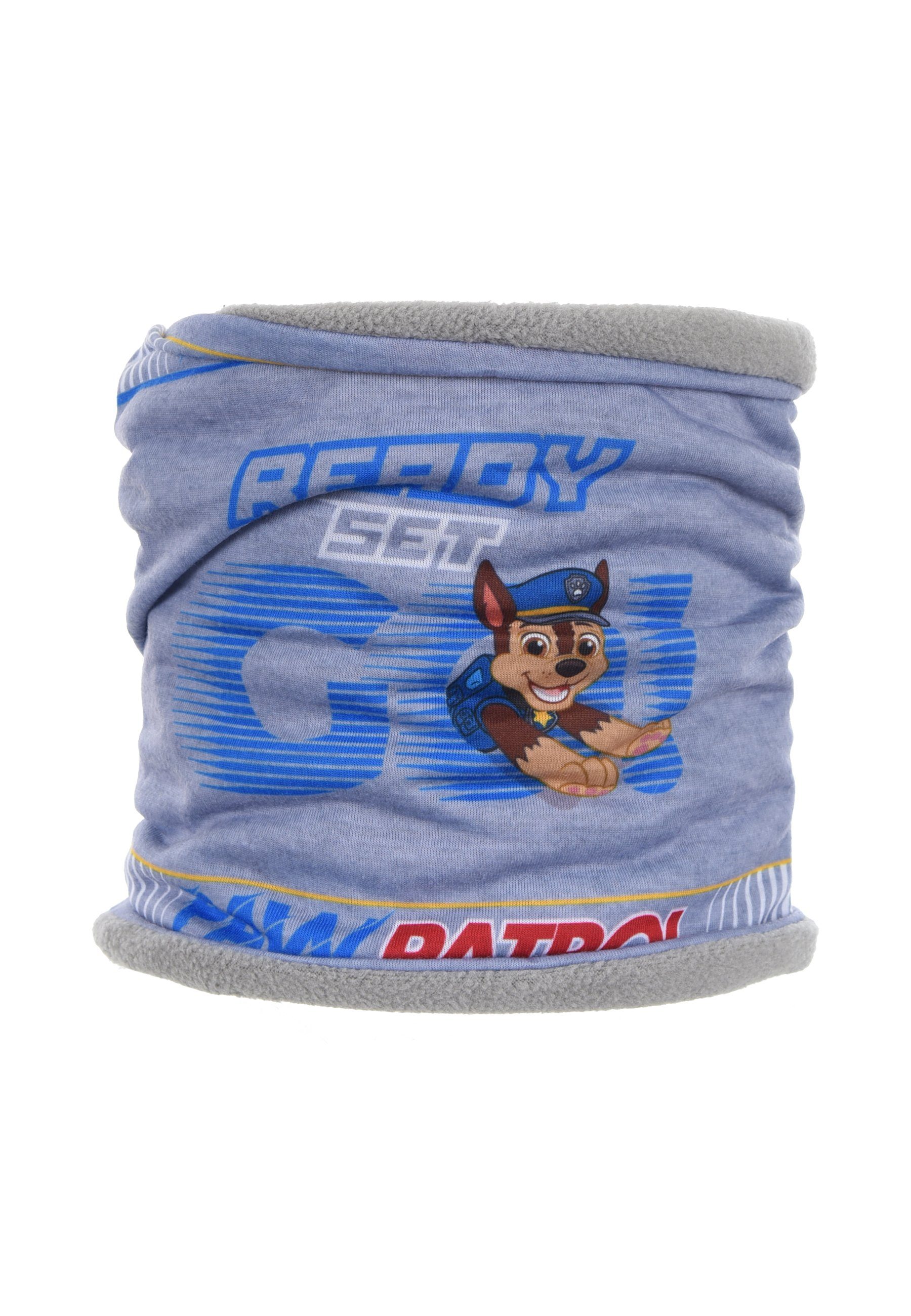 PAW PATROL Chase Loop Jungen Schlauch-Schal Kinder Winter-Schal Grau