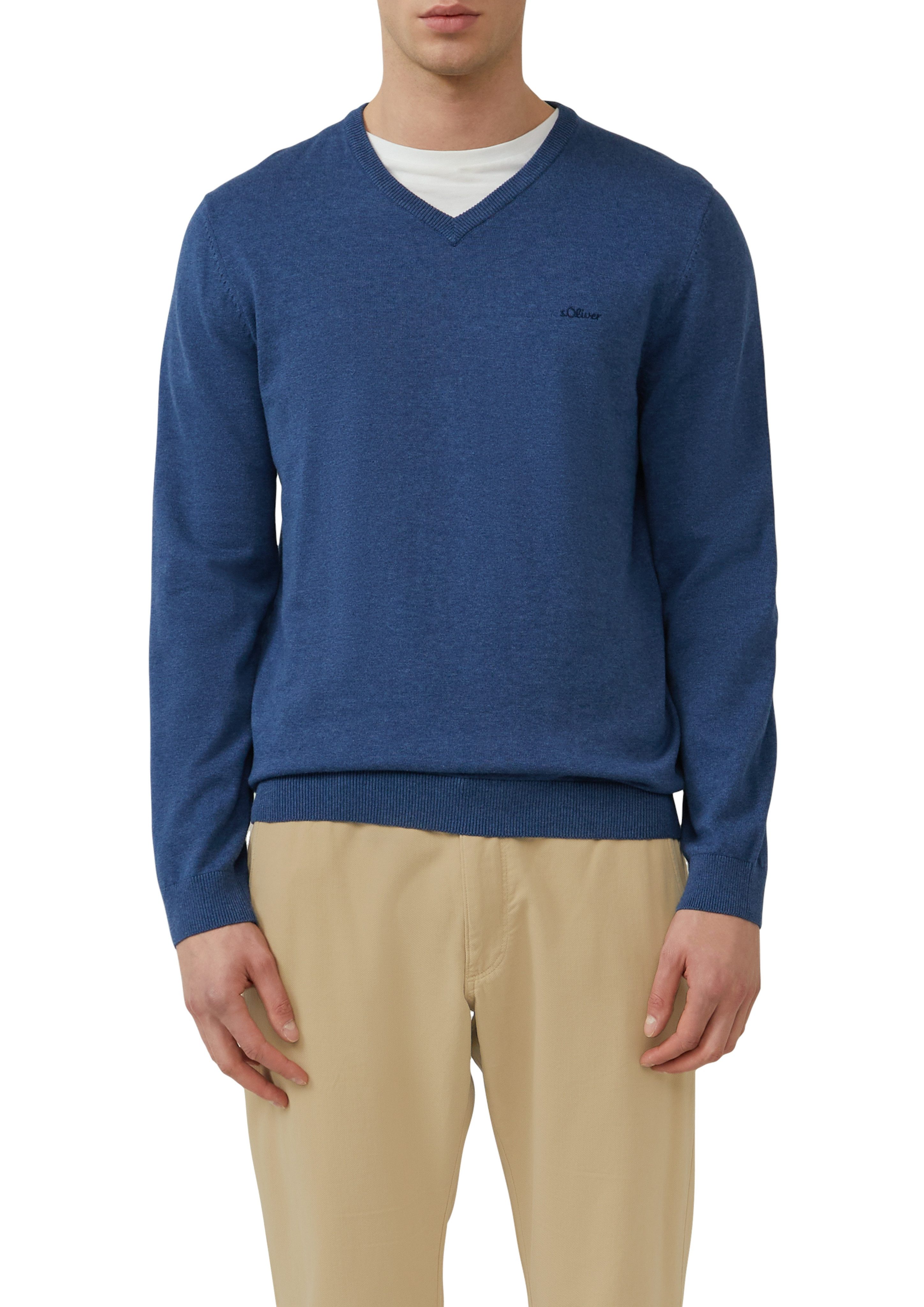 s.Oliver Strickpullover in melierter Optik mit günstig online kaufen