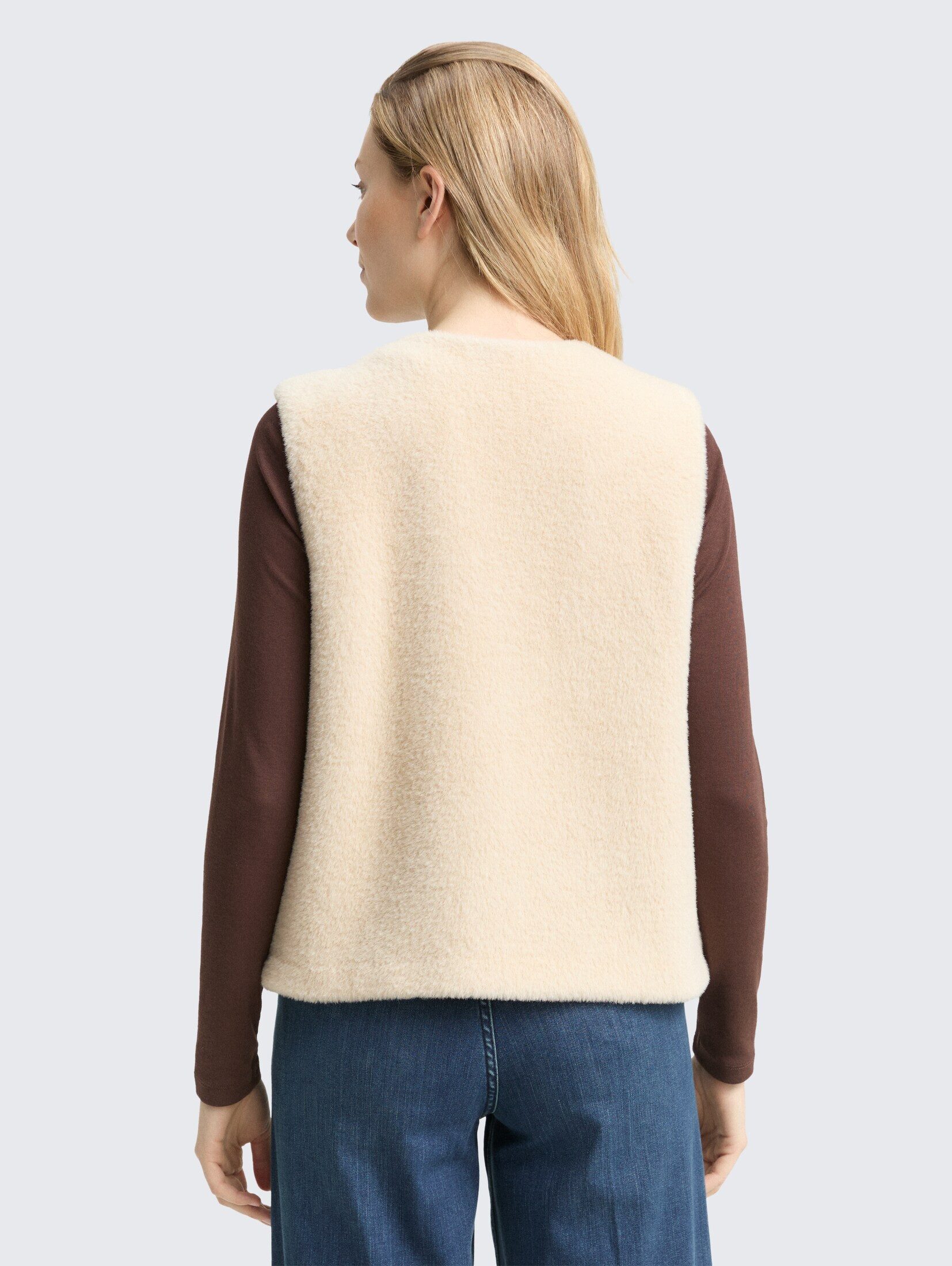 TOM TAILOR Steppweste Jacken Teddy Weste mit Taschen