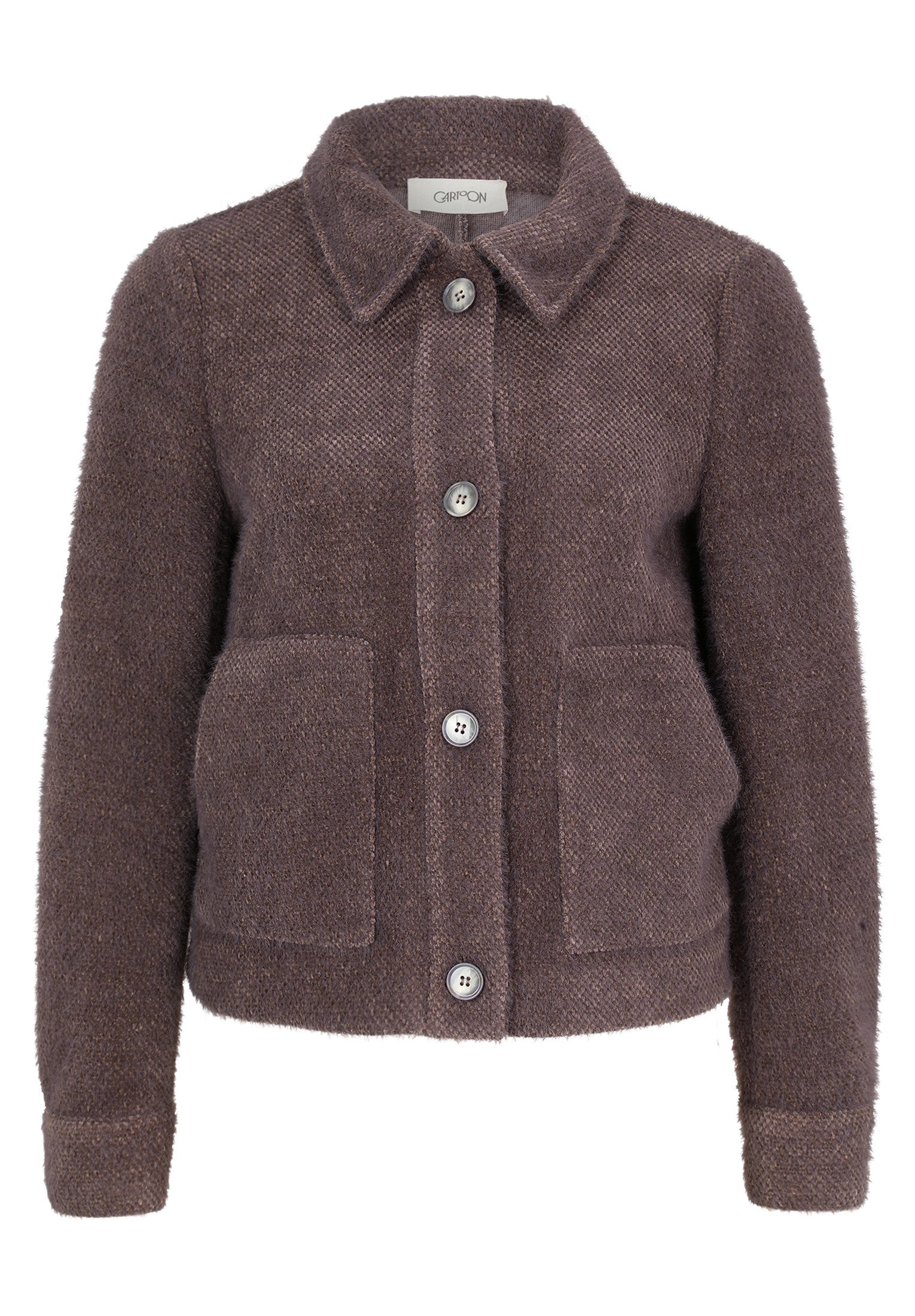 Cartoon Jackenblazer Damen Casual-Jacke mit aufgesetzten Taschen günstig online kaufen