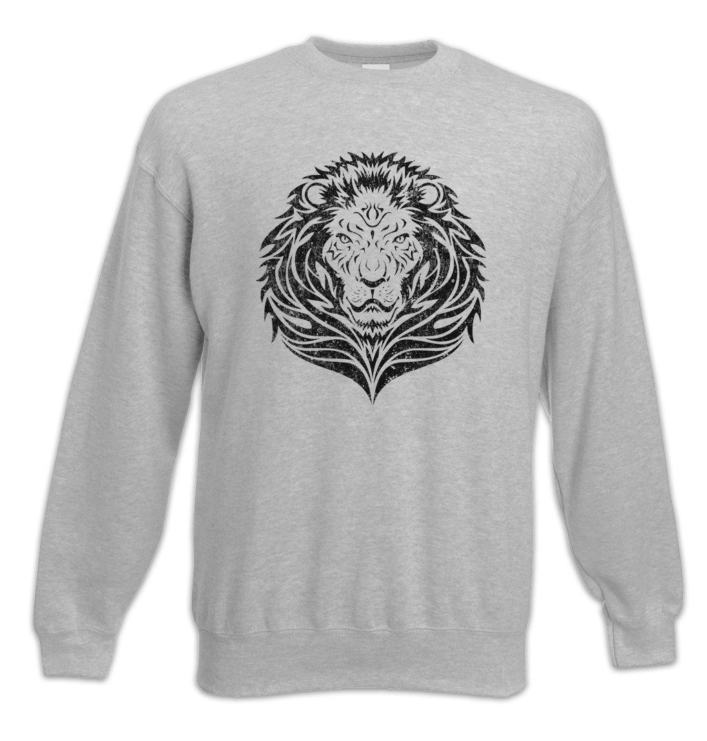 Sweatshirt Tribal Lion Sweatshirt Oldschool Flash Tattoo Art Löwe Stamm Africa