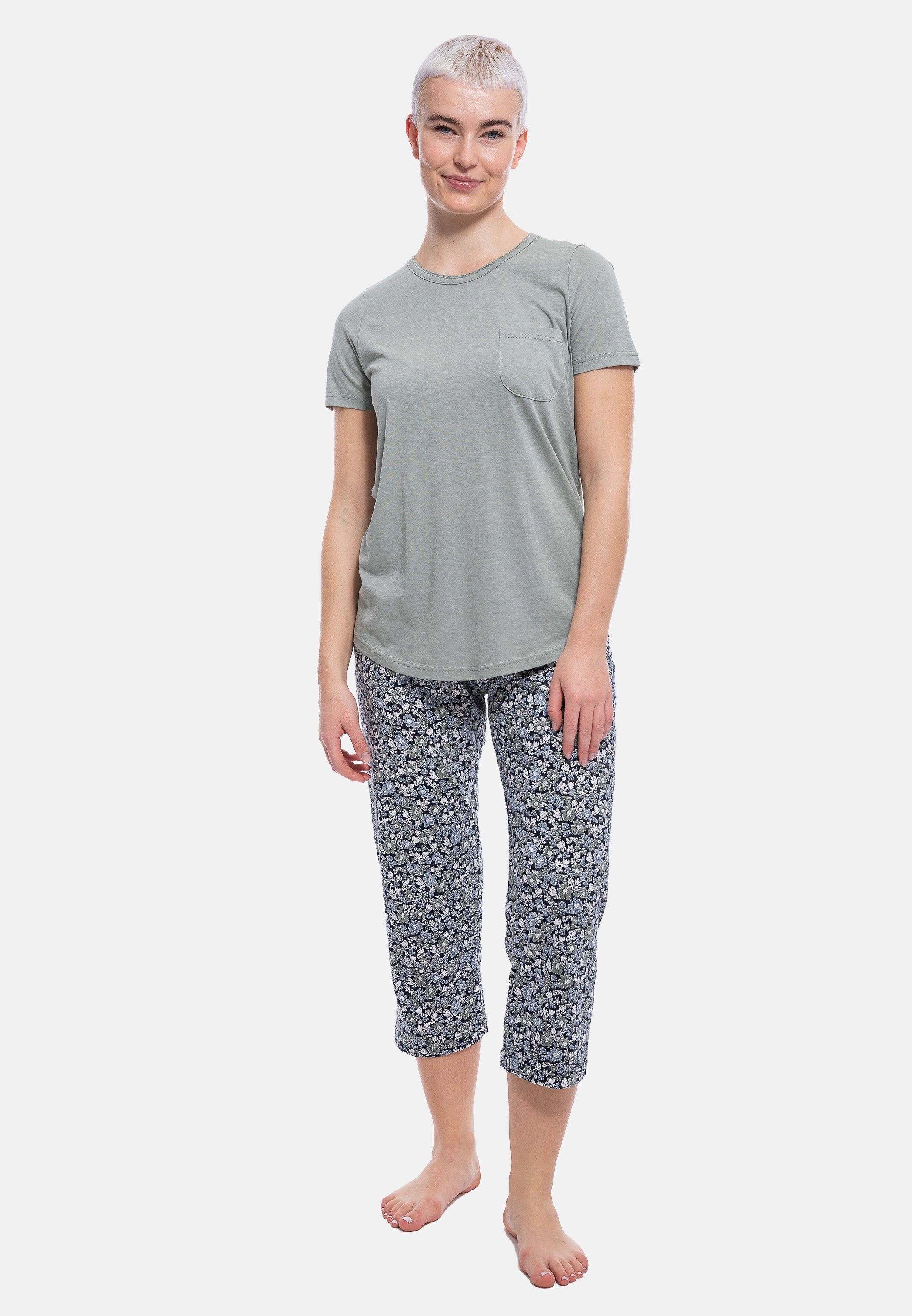 Ammann Pyjama Organic Cotton (Set, 2 tlg) Schlafanzug - Baumwolle - Shadow | Pyjama-Sets