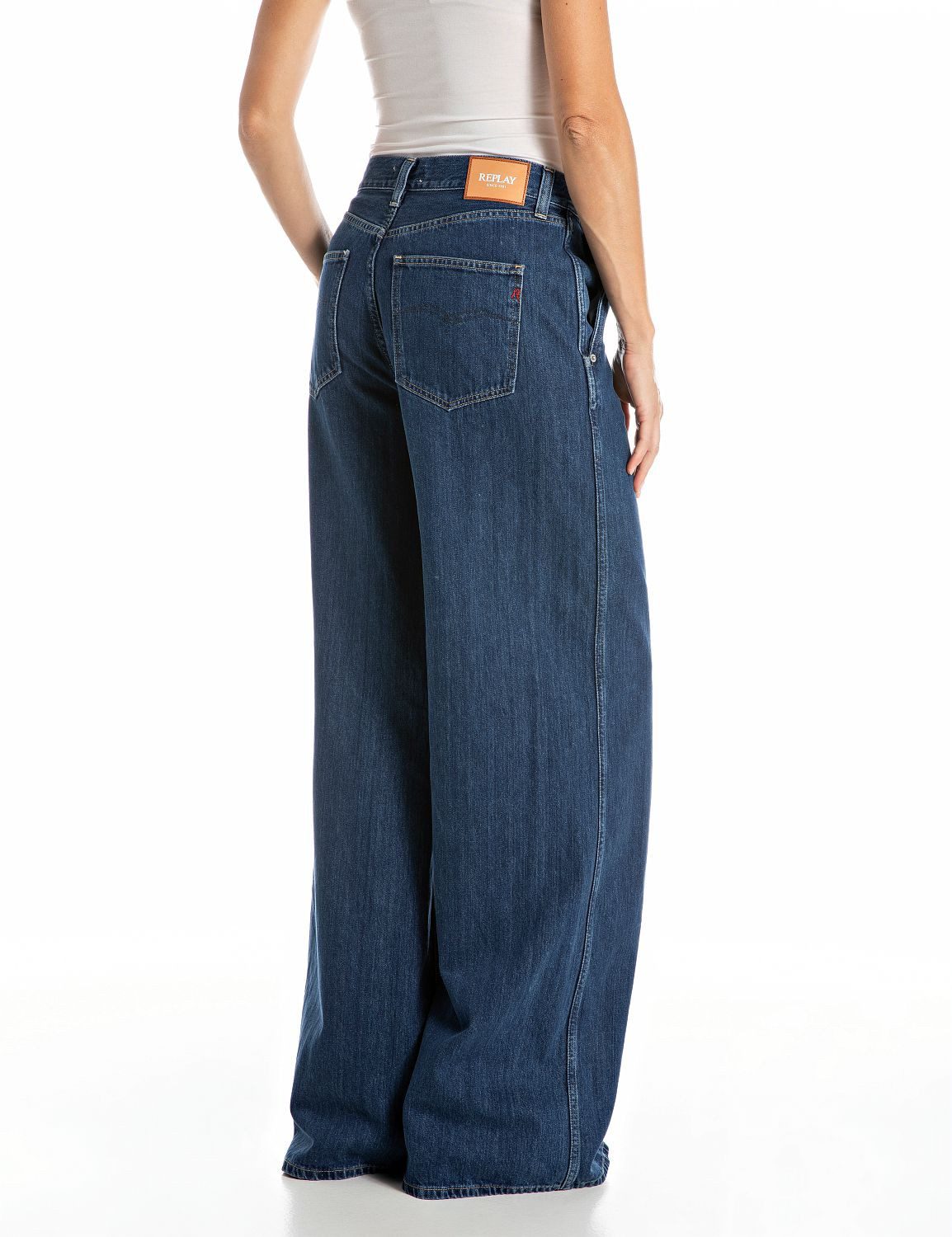 Replay Weite Jeans in Baumwollqualität – Bild 3 von 5