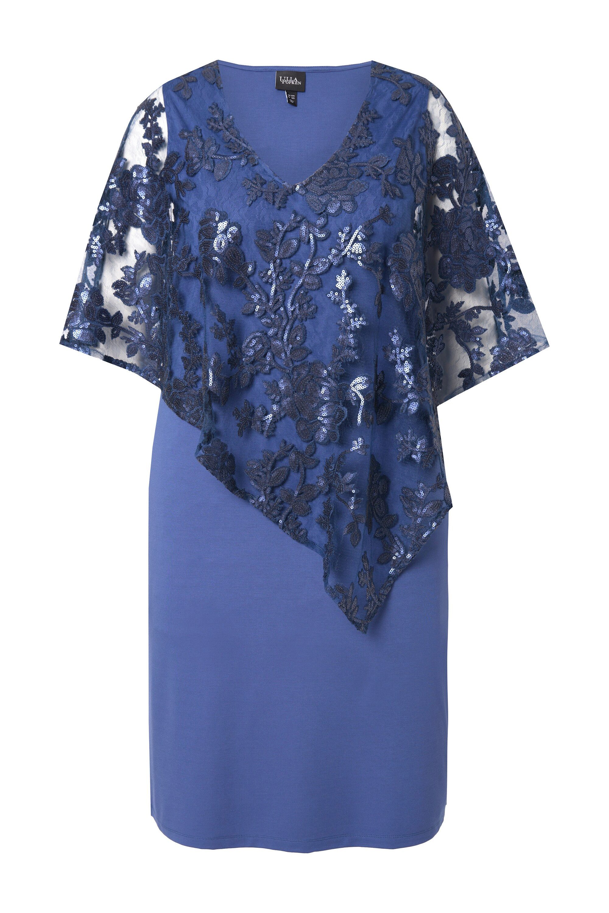 Ulla Popken Abendkleid Kleid Überwurf Pailletten günstig online kaufen