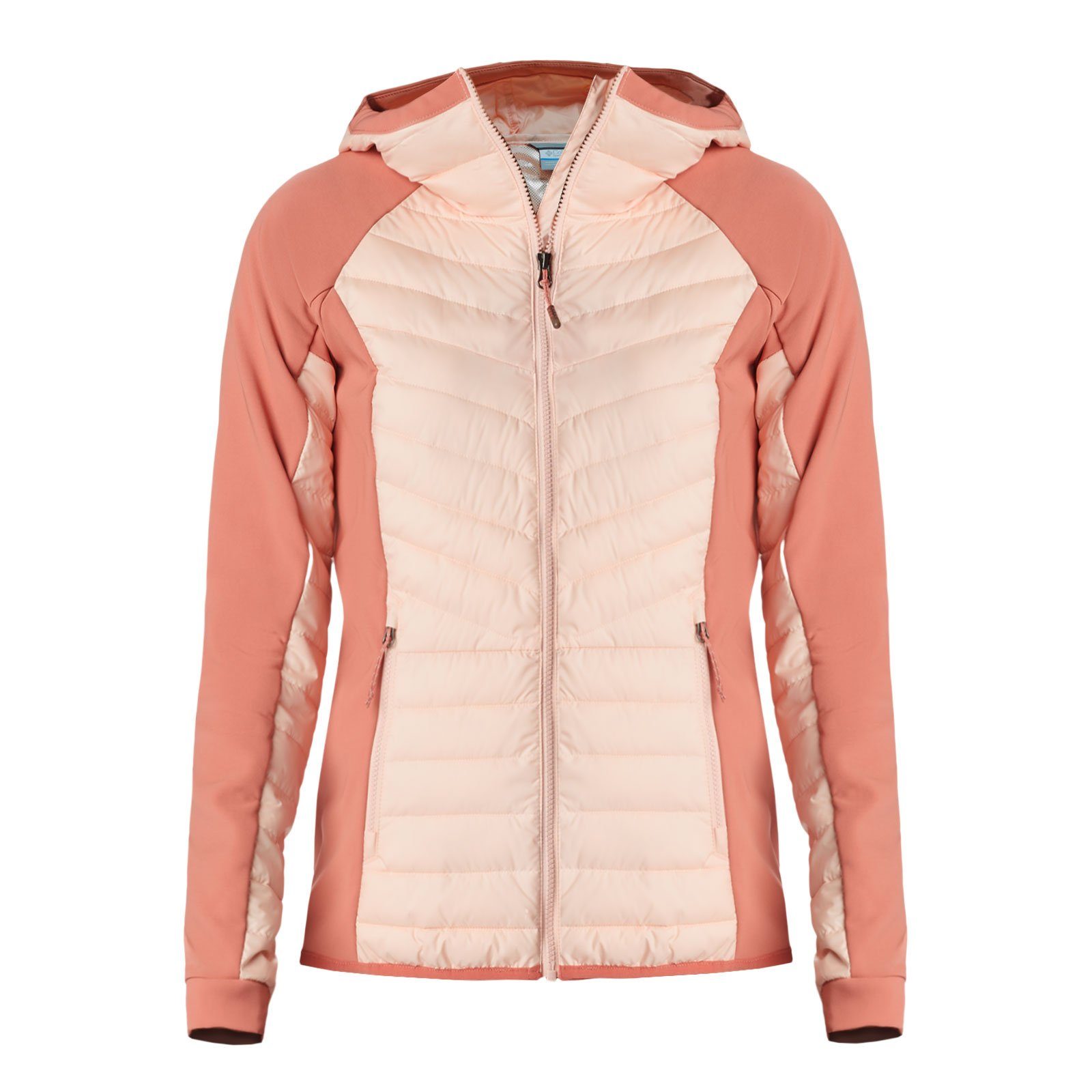 reflektierendem Steppjacke Lite™ Omni-Heat™ coral dark Jacket Hybrid thermisch Powder peach blossom 890 / Hooded mit Columbia