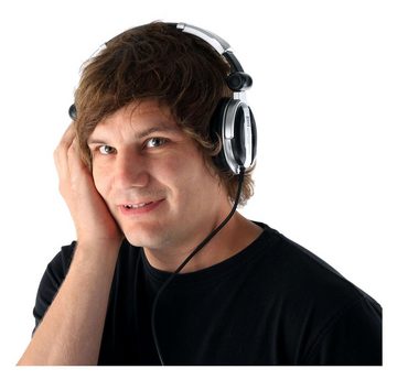 Pronomic KDJ-1000 DJ-Kopfhörer (Außenschallisolierung dynamischer Kopfhörer, 107 db SPL, 3,5 m Kabel, verstellbarer Kopfbügel, inkl. Adapter)