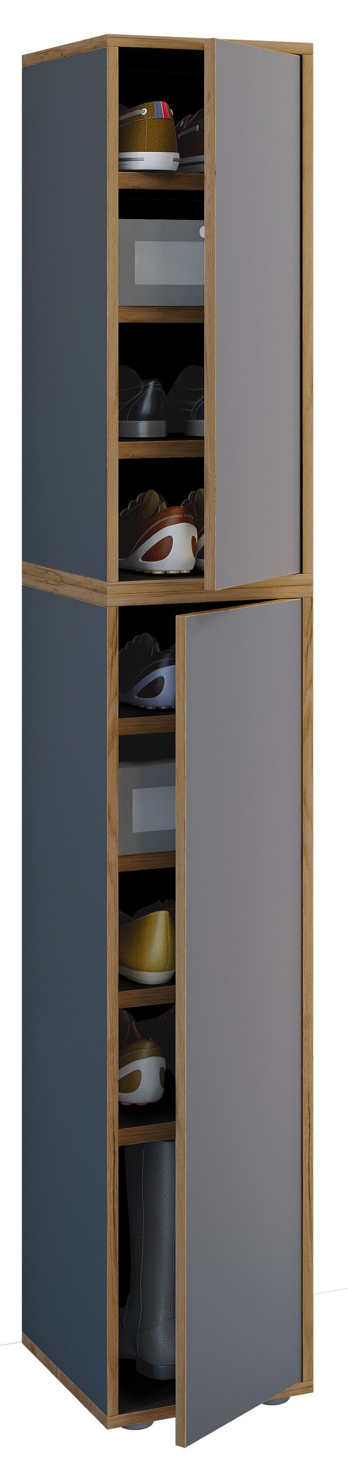 VCM Schuhschrank Schuhkommode Salia B. 30 x H. 183 x T. 33 cm