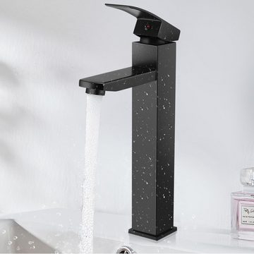 oyajia Waschtischarmatur Wasserhahn Bad Wasserfall Waschtischarmatur, Einhandmischer Armatur Badarmatur Edelstahl, Waschbecken Armatur, Heiß und kalt einstellbar