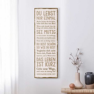 Reinders! Deco-Panel Das Leben, Spruch 30x90 cm