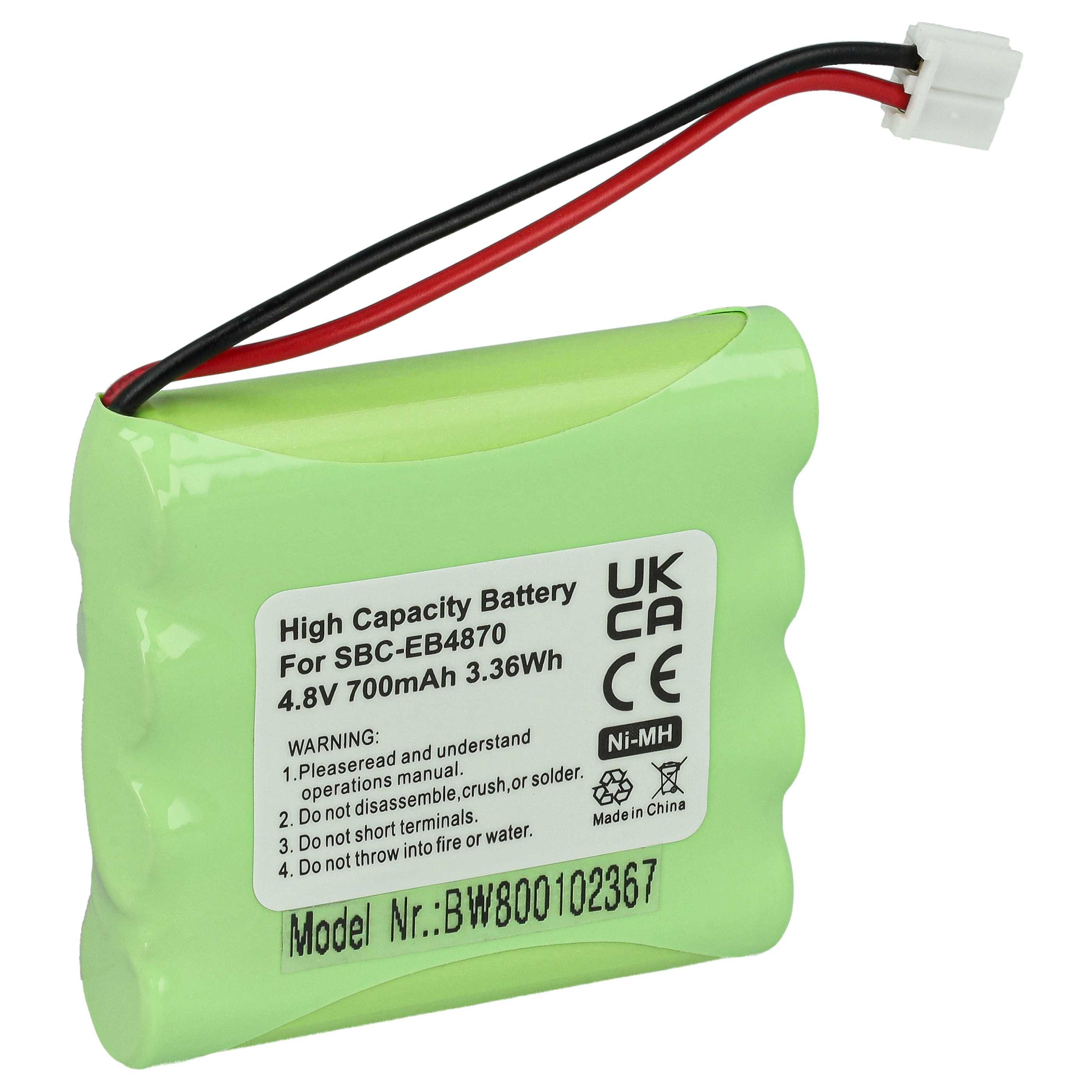 passend für Philips SBC-EB4880, SBC-EB4880 E2005 Babyphone (700 mAh, Akku