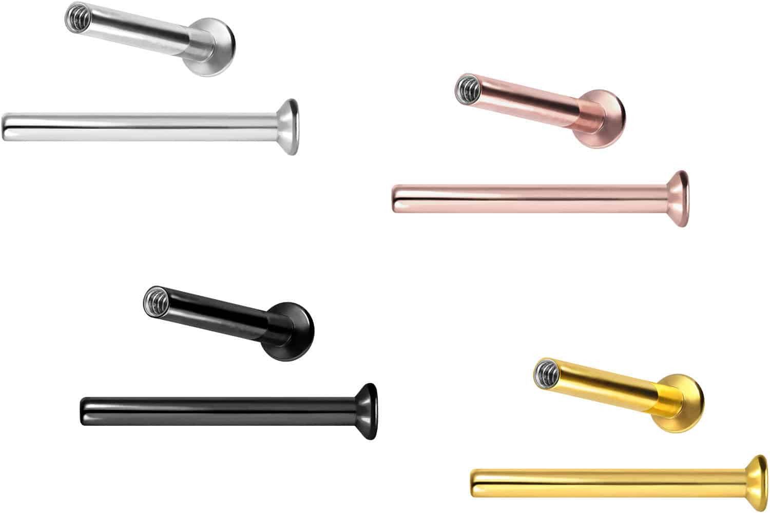 PIERCINGLINE Piercing-Set Titan Triple Piercing Mini Labret mit Innengewind günstig online kaufen