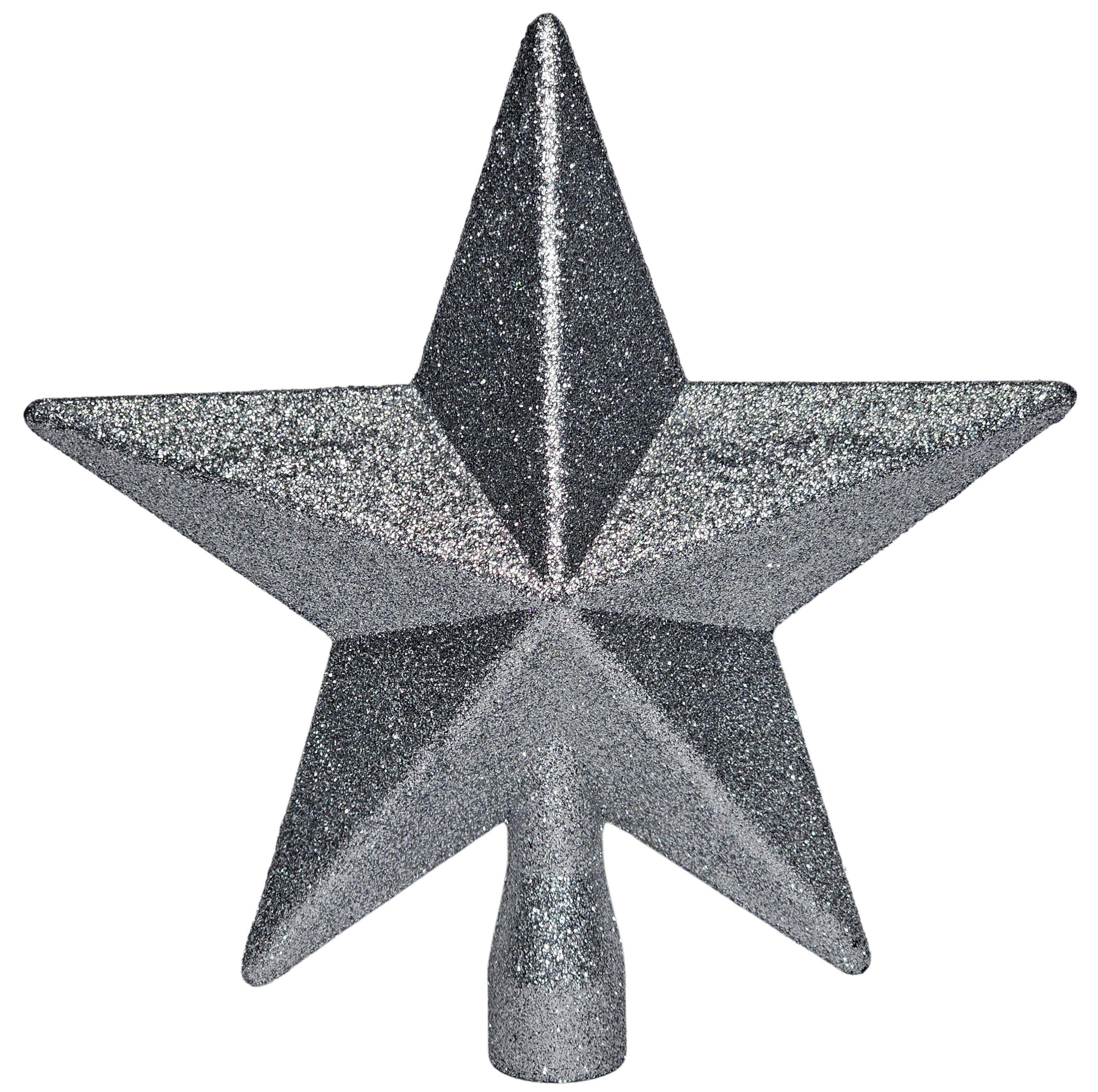 Bambelaa! Christbaumspitze Bambelaa! Weihnachtsbaumspitze Christbaum Glitzernd Stern 18 cm Silber