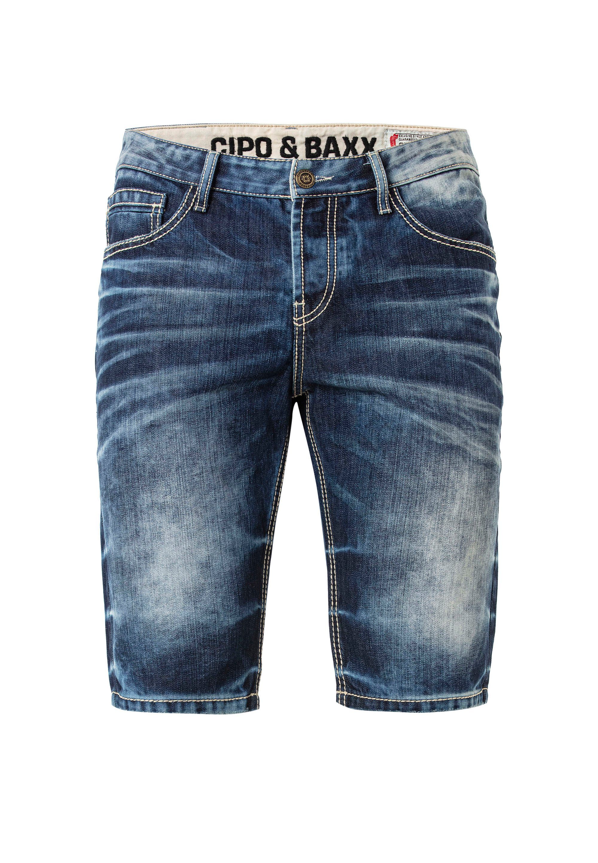 trendiger & Used-Waschung Shorts Baxx Cipo mit