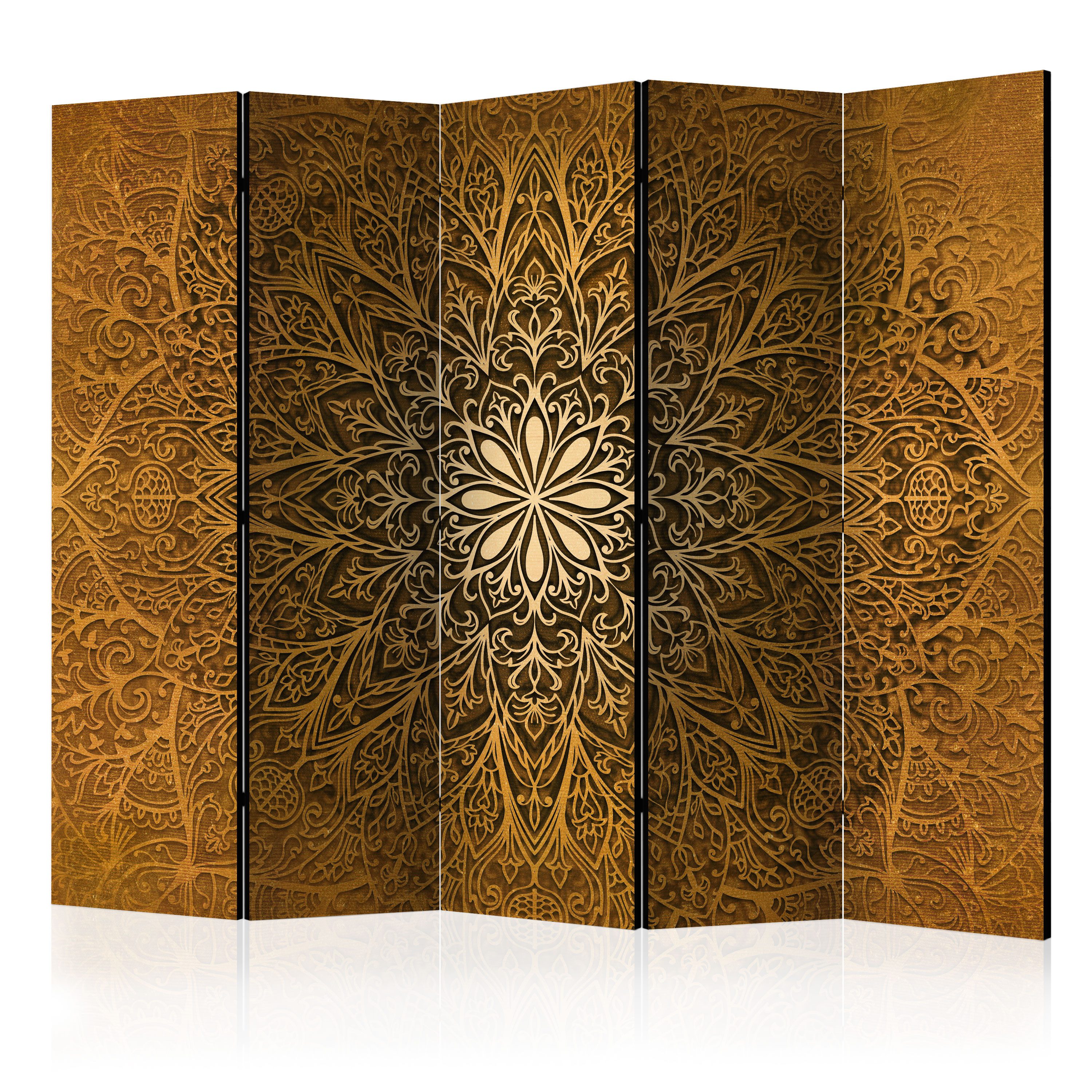 Muralo Paravent 5-teilig Raumteiler klappbar Boho Mandala (Packung, 1 St., 225x172 cm), 3 Varianten, für das Wohnzimmer, Schlafzimmer