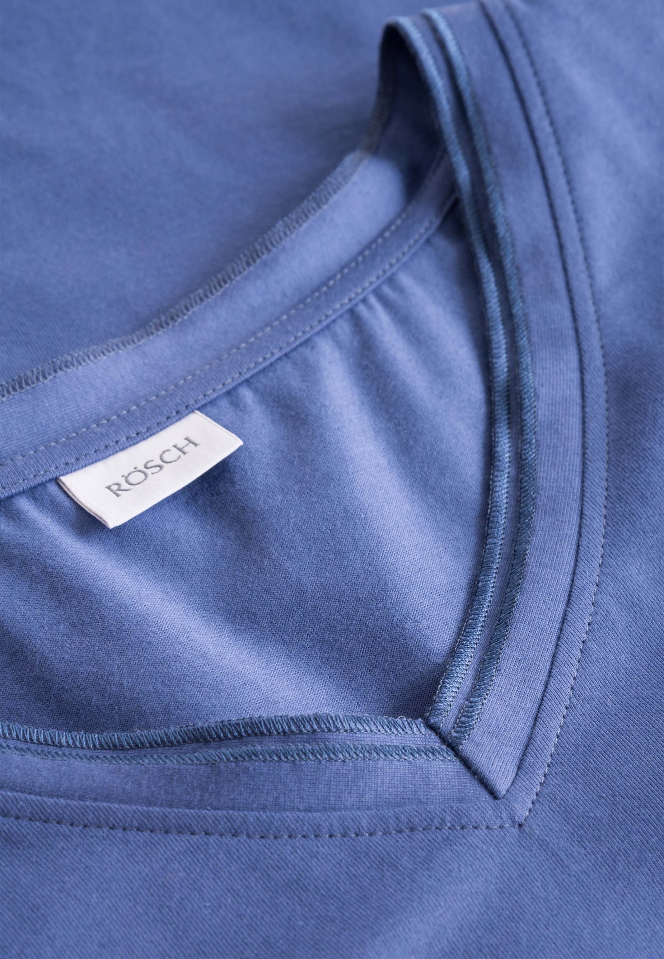 Rösch Pyjamaoberteil (1-tlg) Denim - Baumwolle Shirt Basic - Schlafanzug