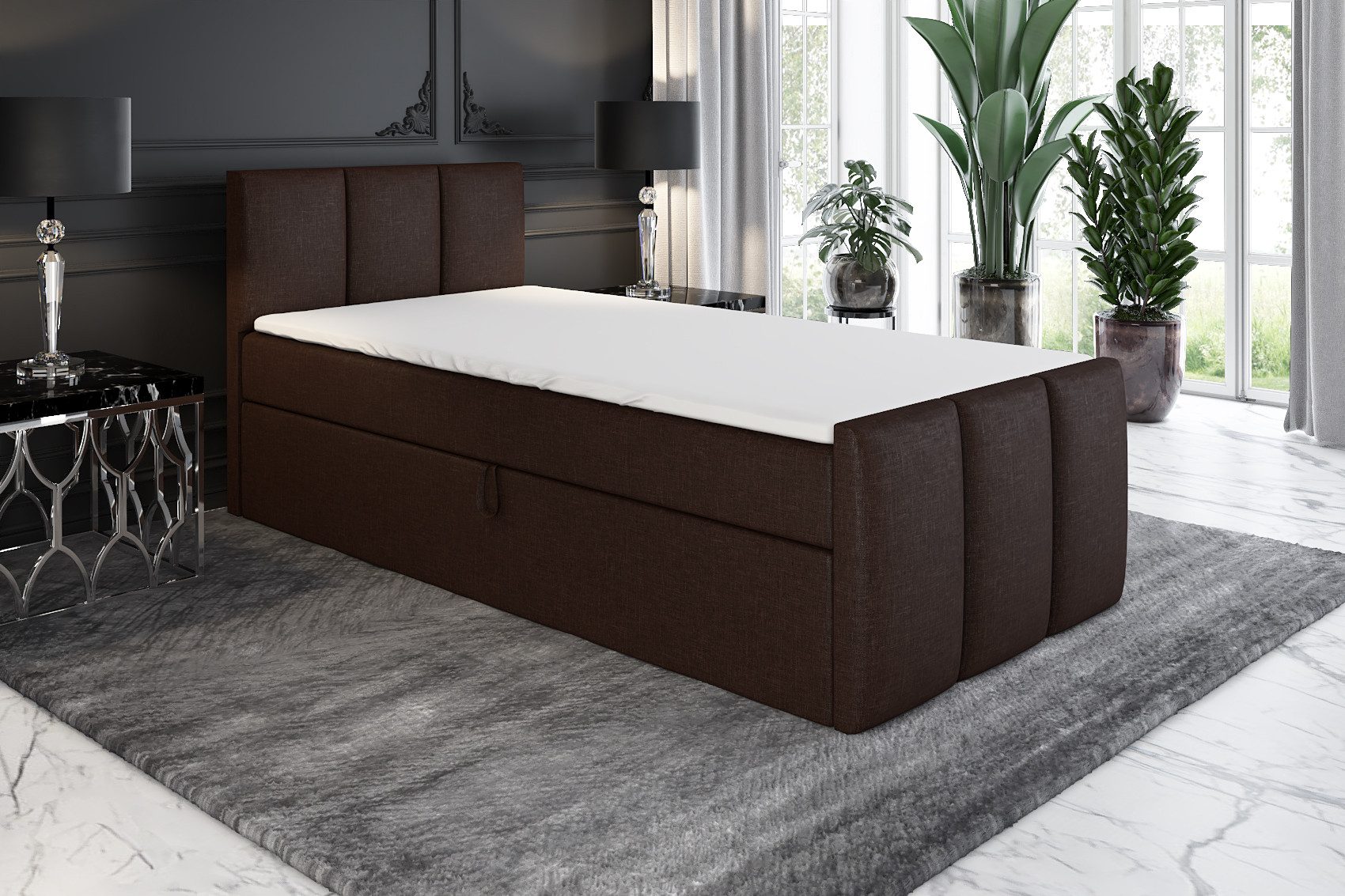 A&J MöbelLand GmbH Boxspringbett Einzelbett MOREN günstig online kaufen