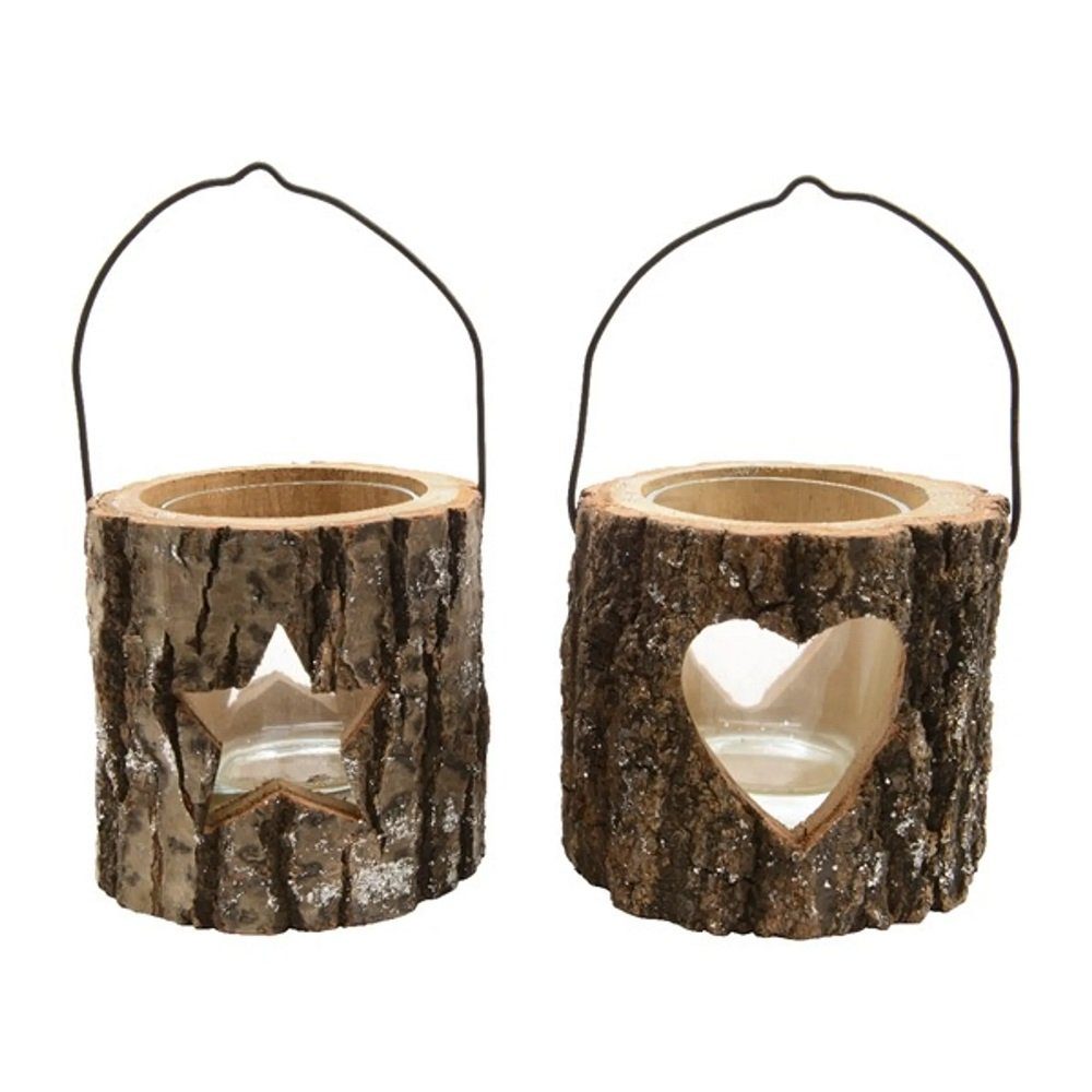 Kaemingk Windlicht Teelicht Holz zum Hängen günstig online kaufen