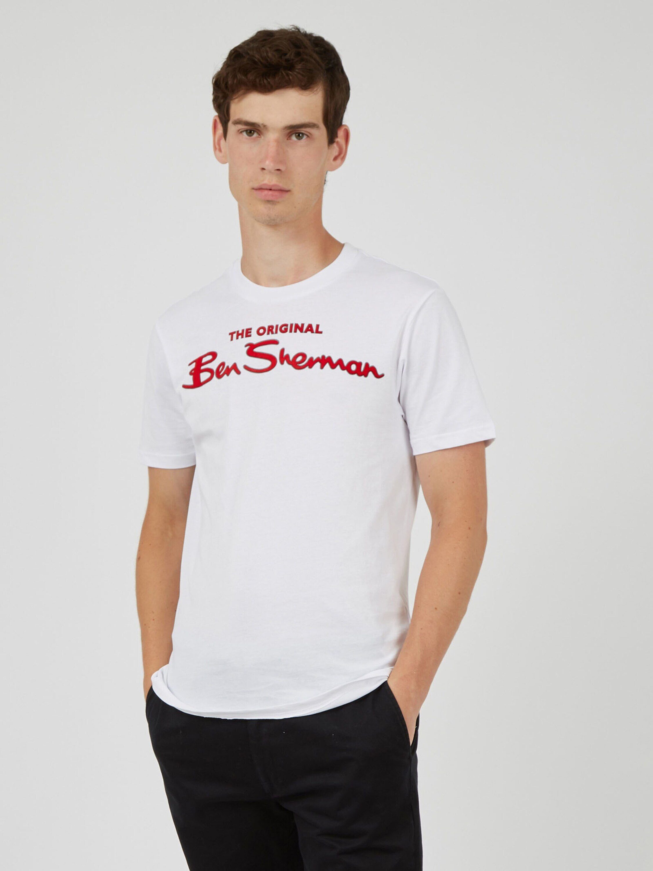 Ben Sherman T-Shirt (1-tlg) weiß Signature