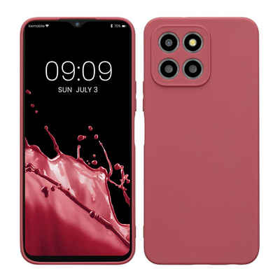 kwmobile Handyhülle Hülle für Honor X8 5G / X6 / 70 Lite 5G, Backcover Silikon - Soft Handyhülle - Handy Case in Dark Rose