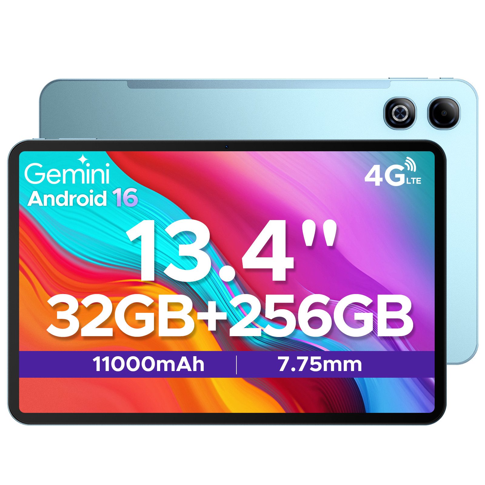 DOOGEE TABG6MAX 13.4'' Android 16 11000mAh 256GB mit Tastatur/Stift/Maus Tablet (13.4", 256 GB, Android 16, 4G, 13MP+8MP, Android 16, SIM-Karten-Support, FHD+ 90Hz)