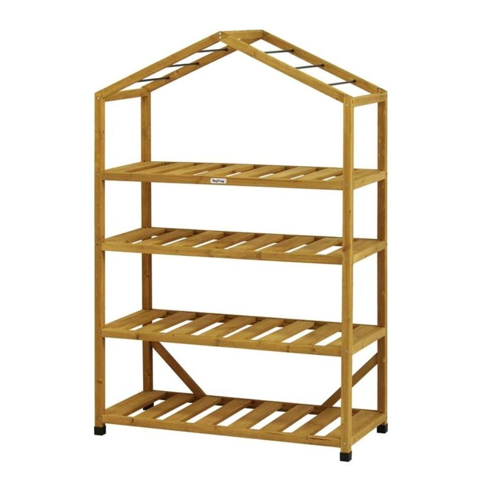 VegTrug Gewächshaus VegTrug® - mit Holzrahmen und 4 Fachböden, Foliengewächshaus inkl. Abdeckung - in 2 Größen