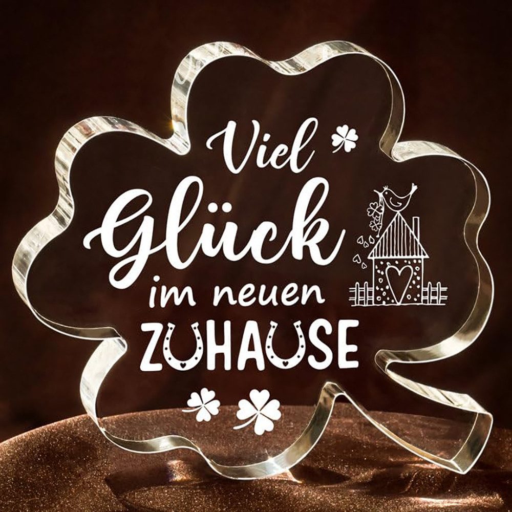 FOUORTUNATE-BEE Dekoobjekt Einweihungsgeschenk Haus & Wohnung Acryl Deko Geschenk zum Einzug (Einzugsgeschenke Wohnung und Haus)