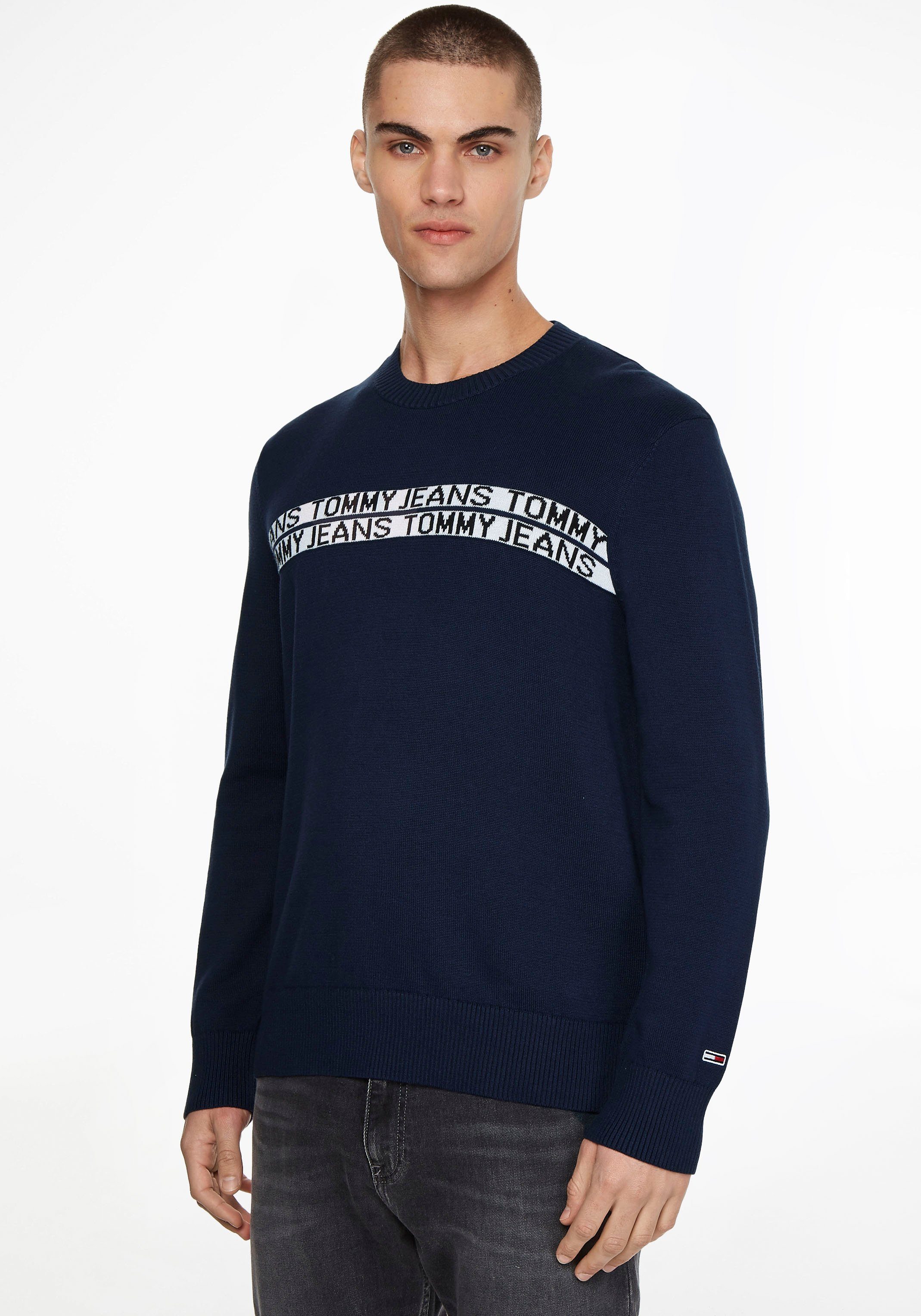 Tommy Jeans Strickpullover TJM TOMMY TAPE SWEATER Twilight Navy