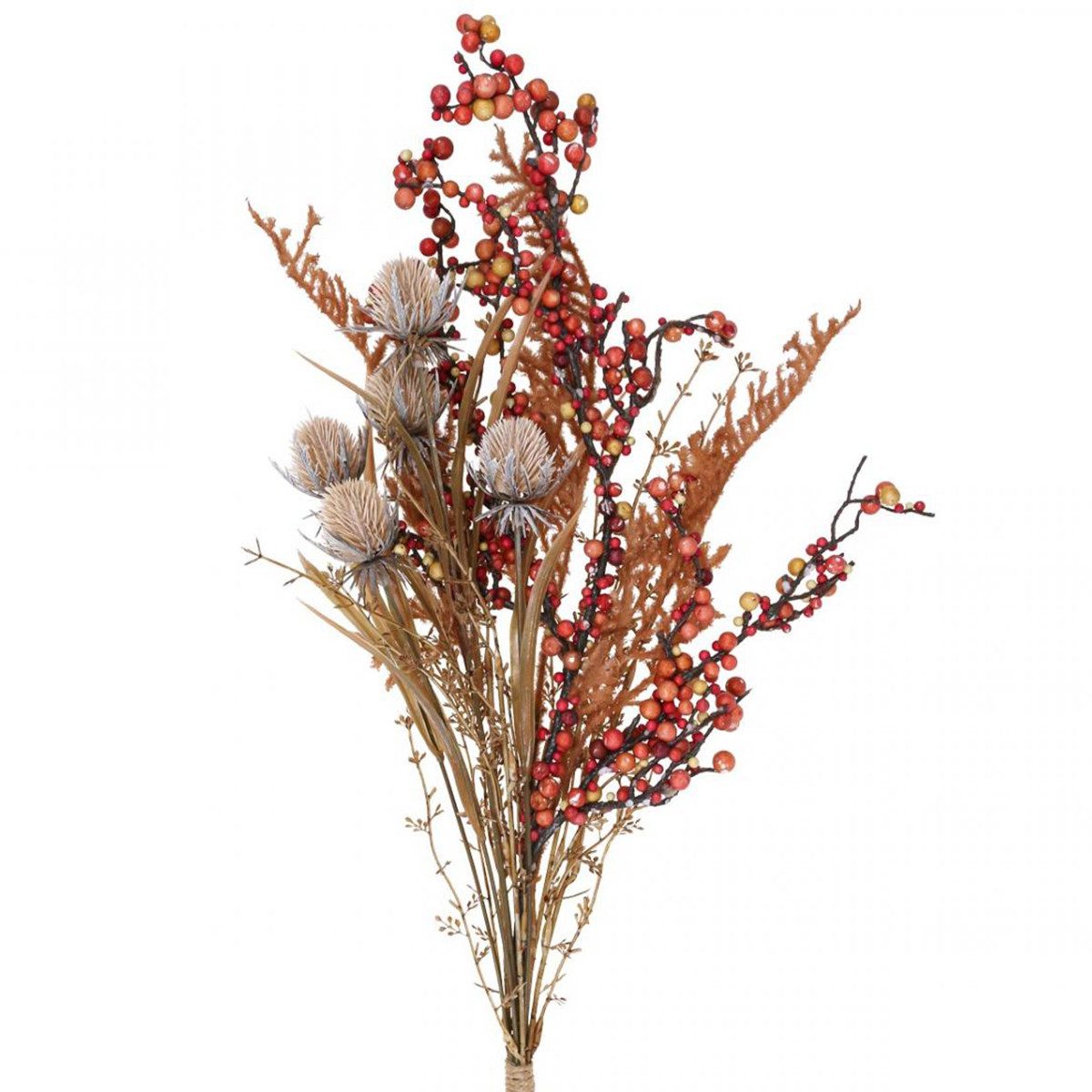 Viana Streudeko Künstliche Herbstdekoration Disteln Beeren Farn 65cm Kunstpflanzen