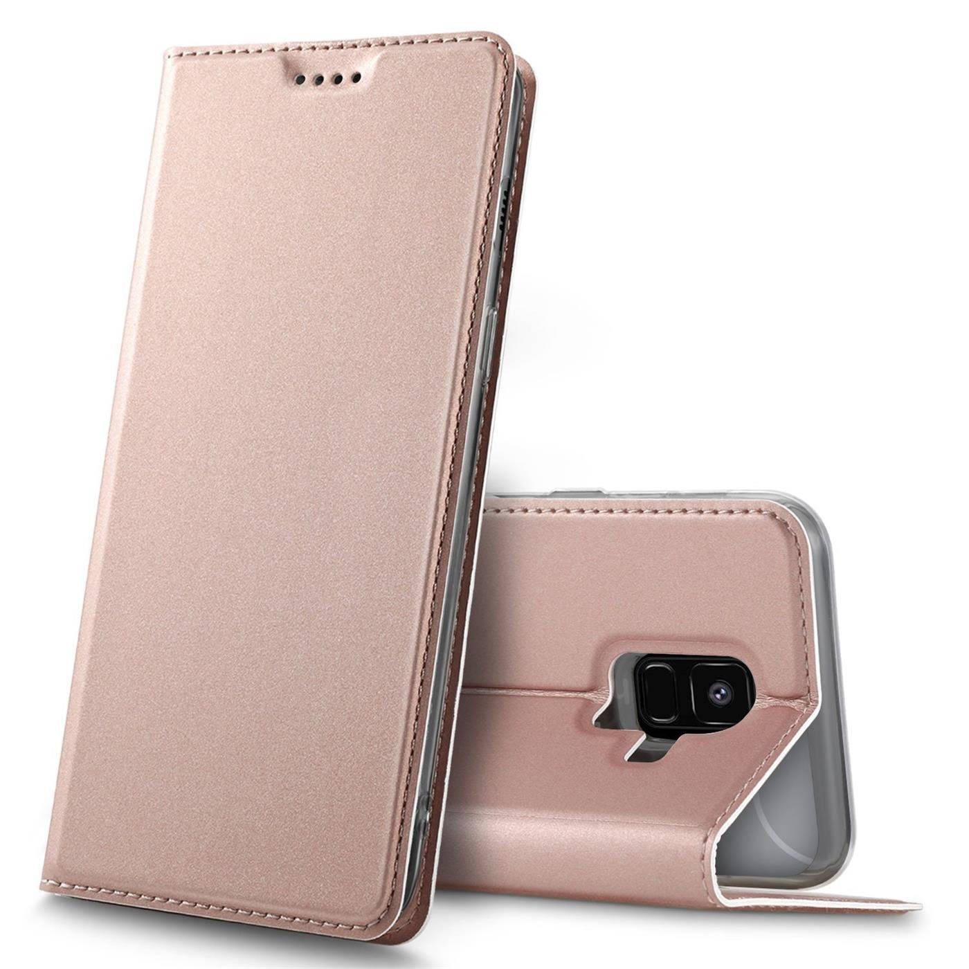 CoolGadget Handyhülle Magnet Case Handy Tasche für Samsung Galaxy A6 5,6 Zoll, Hülle Klapphülle Ultra Slim Flip Cover für Samsung A6 Schutzhülle