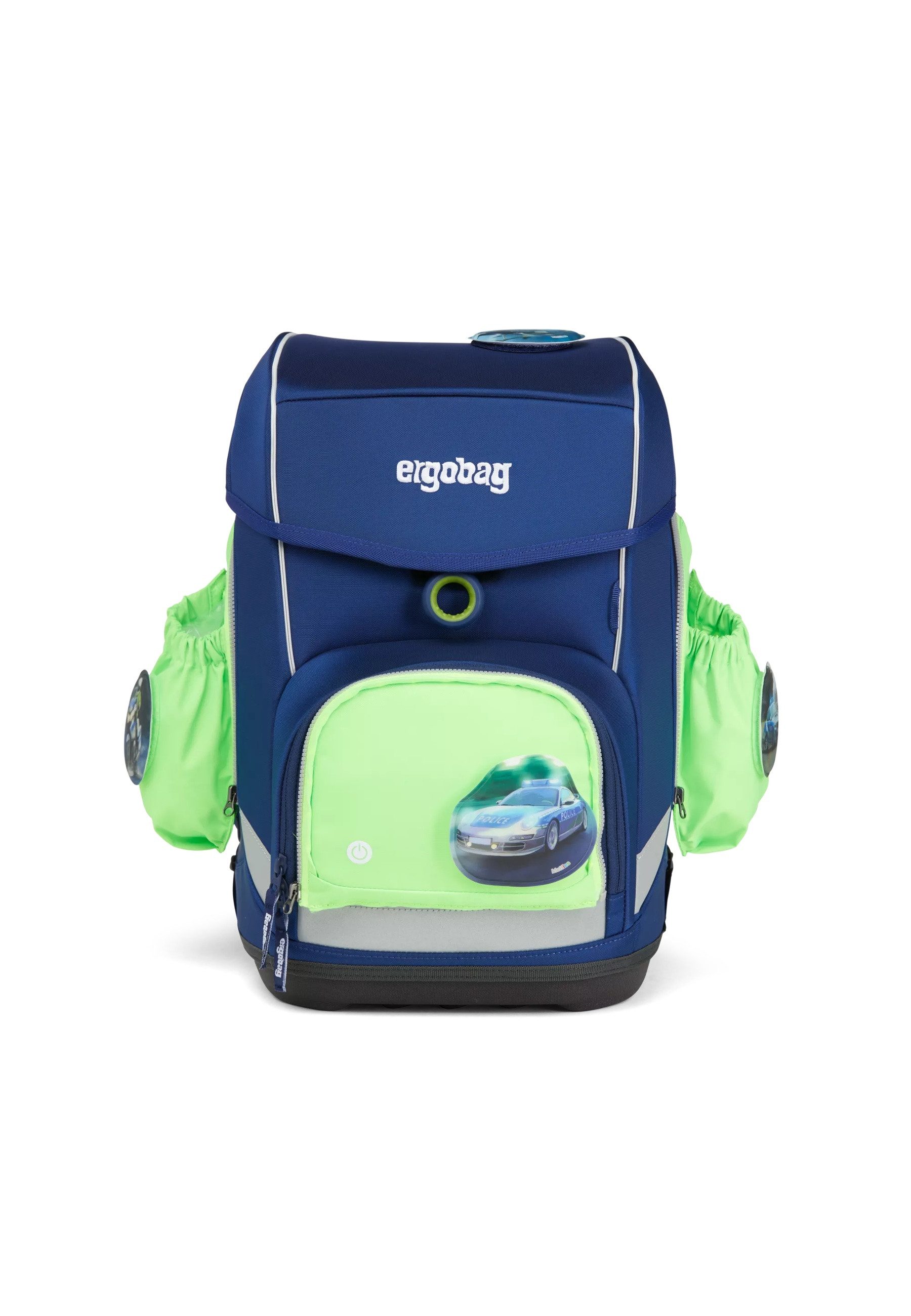 ergobag Schulranzen Fluo LED Seitentaschen Set, reflektierend