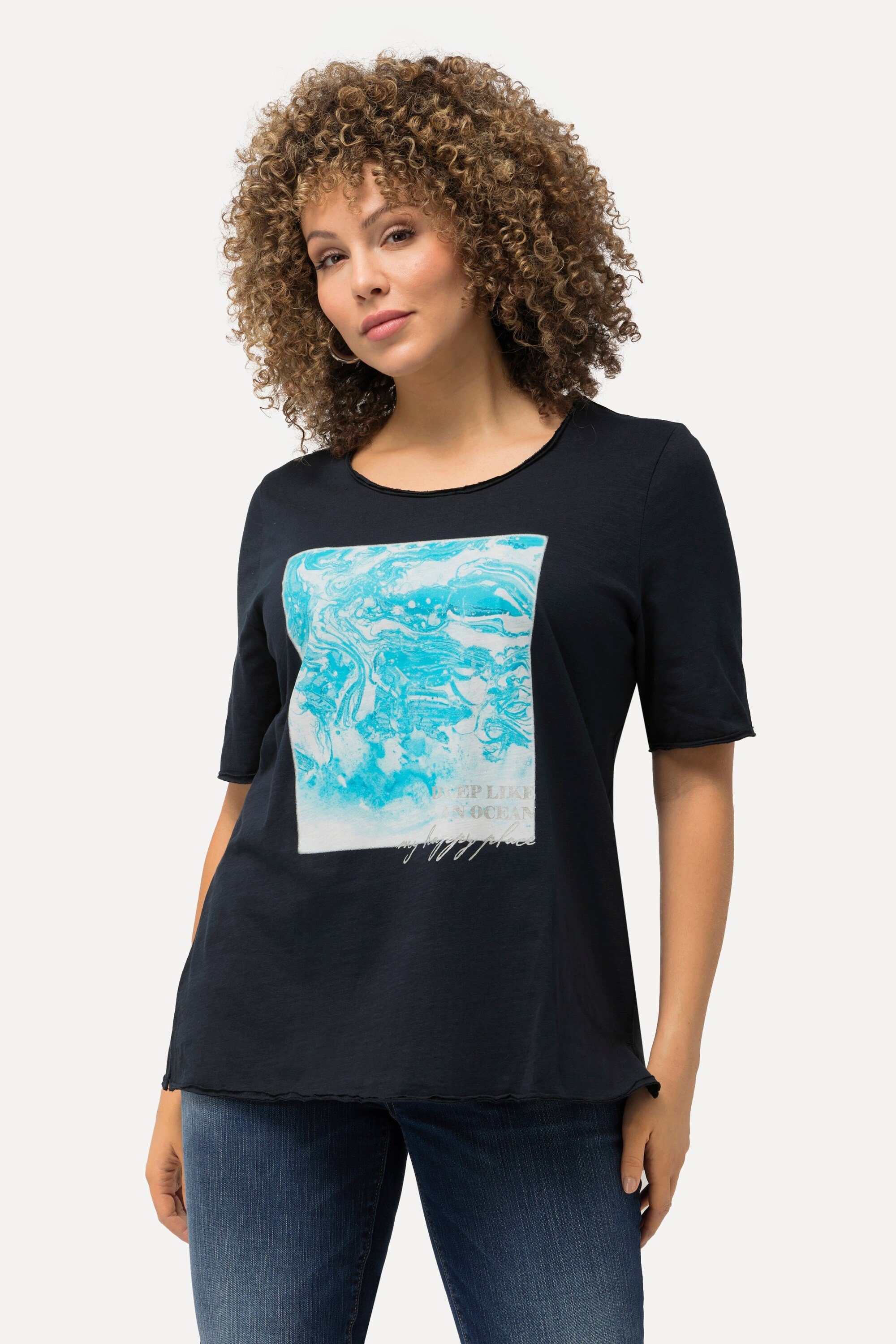 Ulla Popken T-Shirt T-Shirt Rollkanten Classic günstig online kaufen
