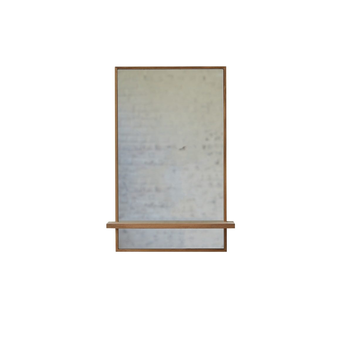 Tikamoon Зеркало Зеркало aus Teak mit Ablage Wandspiegel