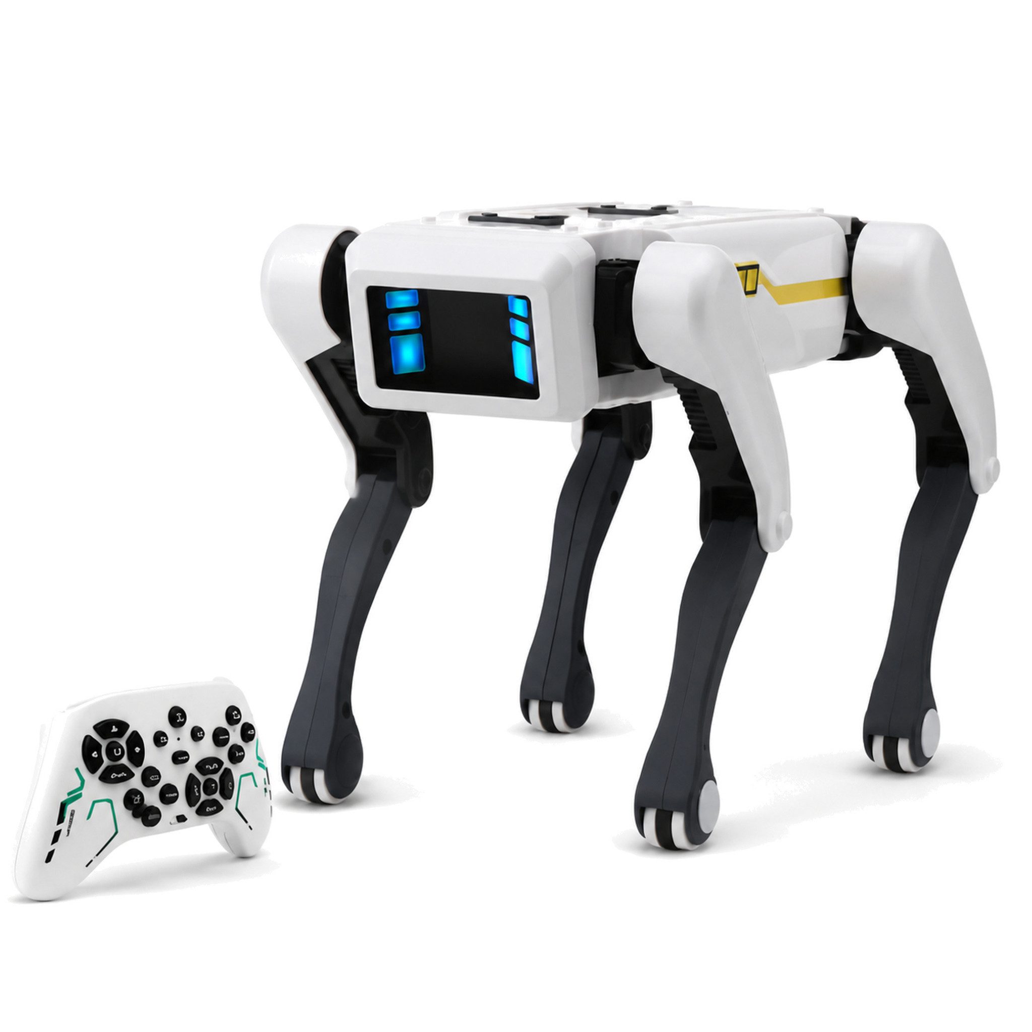 HS.SUPPLY Robotertier Interaktiver Roboterhund mit App, Fernbedienung & 12 Bewegungen (Komplett-Set), Interaktiver Roboterhund mit 12 Bewegungen, programmierbaren Abläufen