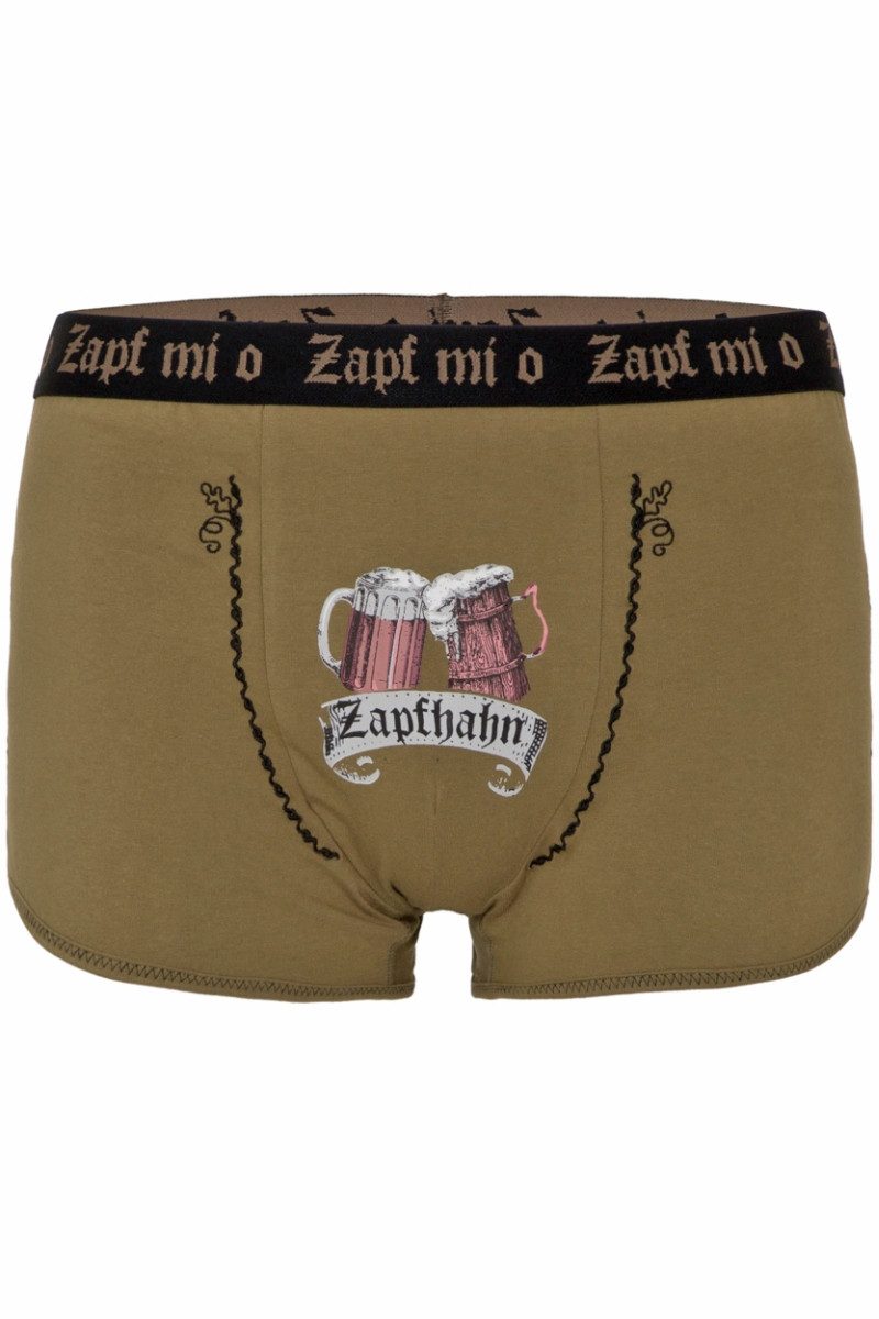 Hangowear Herren-Boxershort 'Zapfhahn' – Lustige Trachtenunterhose Mit Bier-Motiv